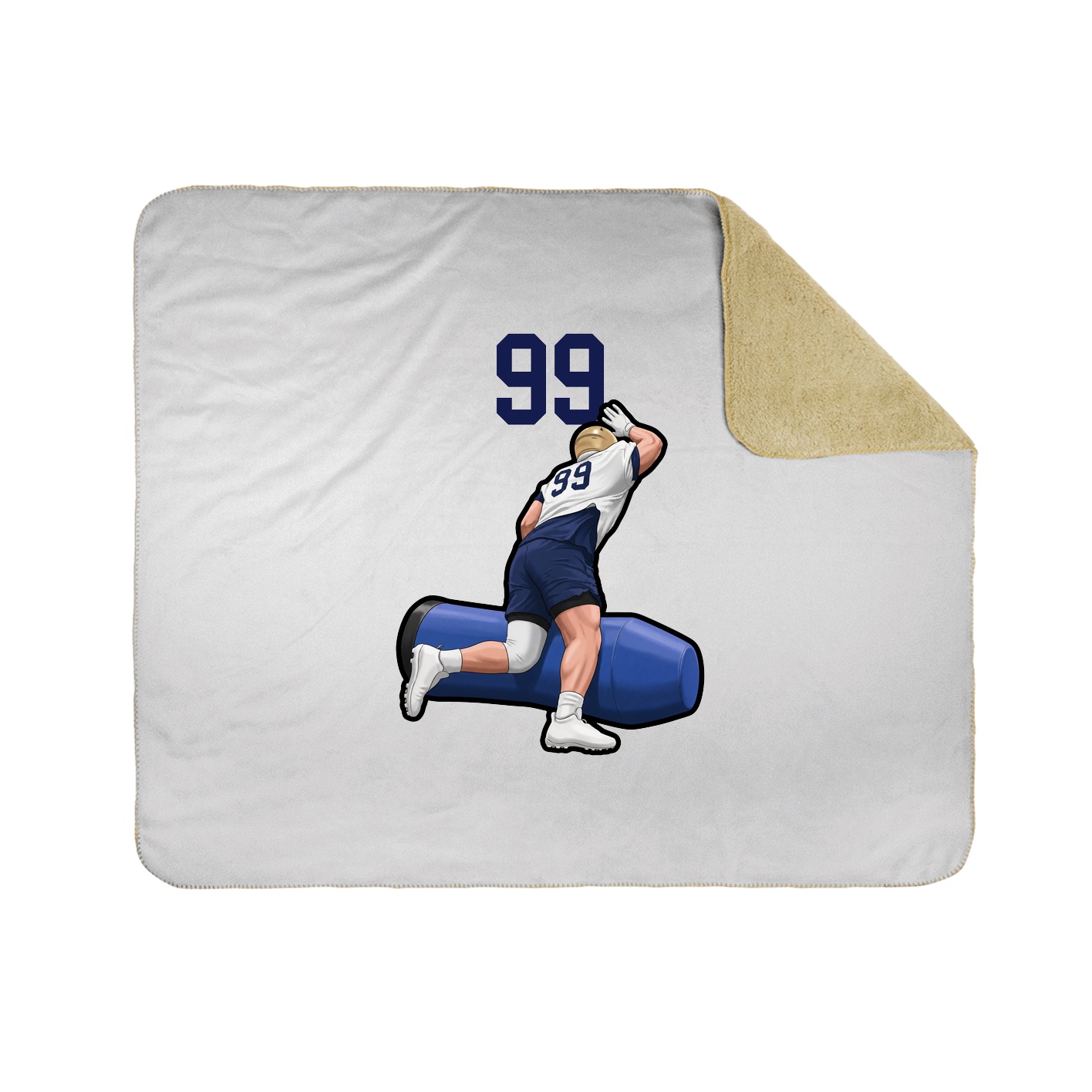 Throw Blanket — Number Top in White