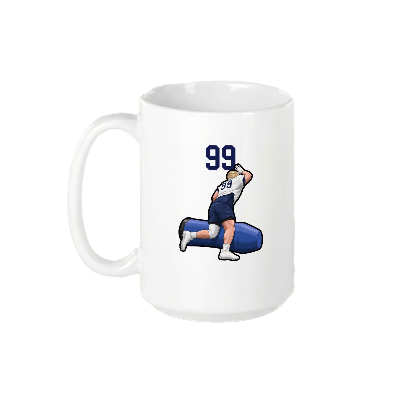 15oz Coffee Mug — Number Top in White