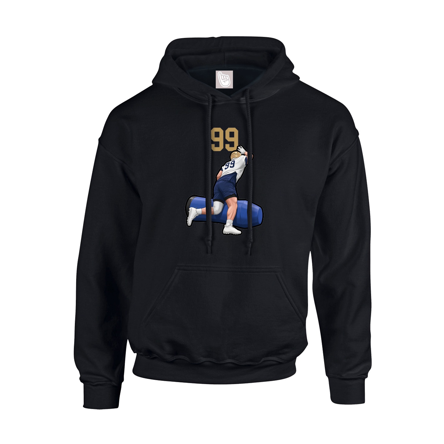 Youth Hoodie — Number Top in Black