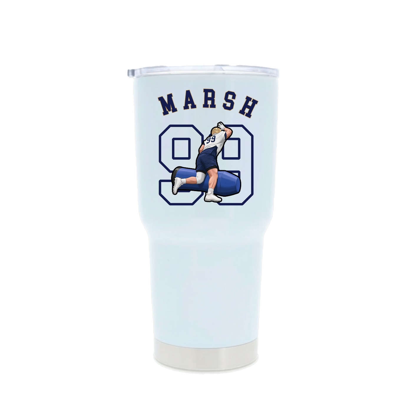 30oz Stainless Steel Tumbler — Shirsey Arch in White