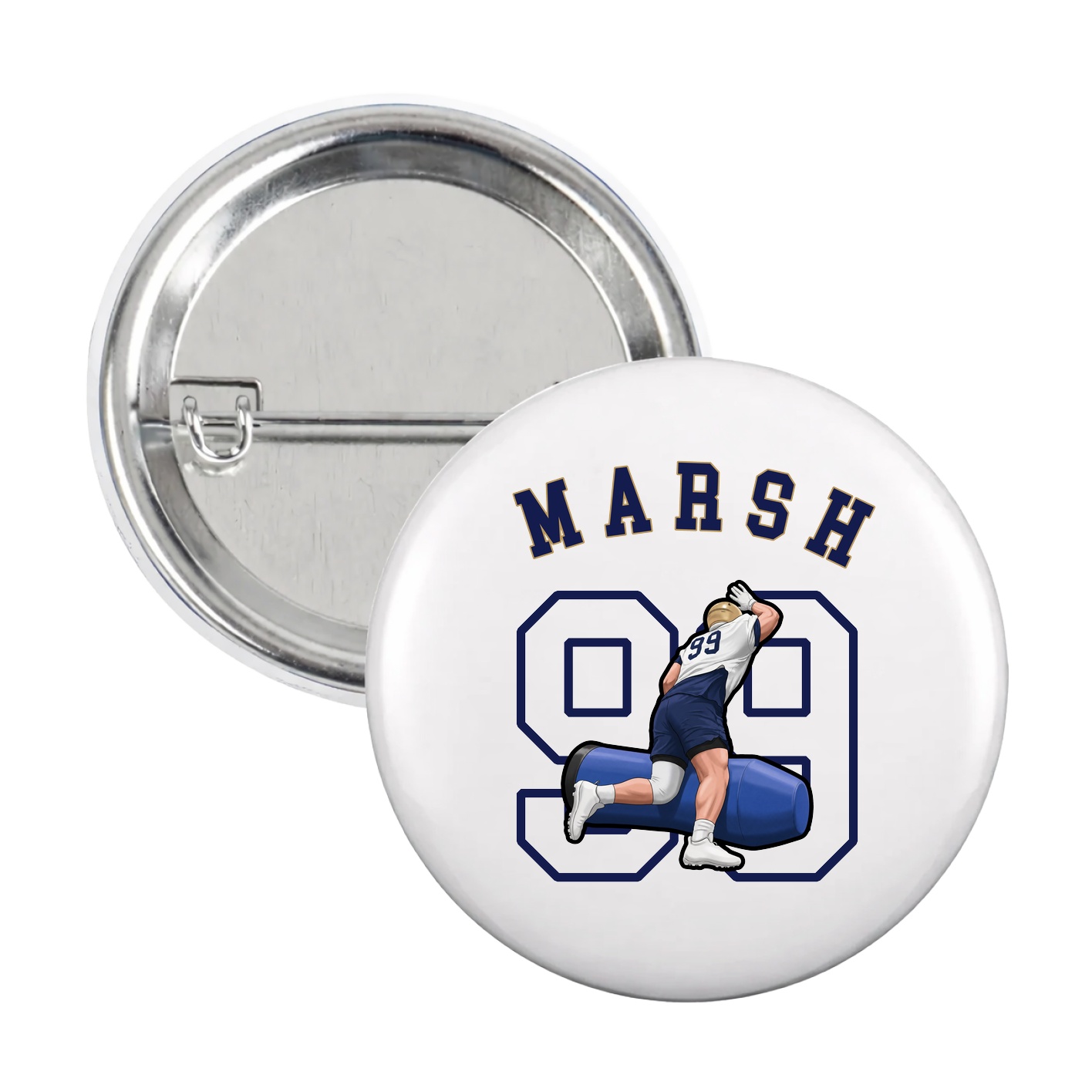 Game Day Button — Shirsey Arch in White