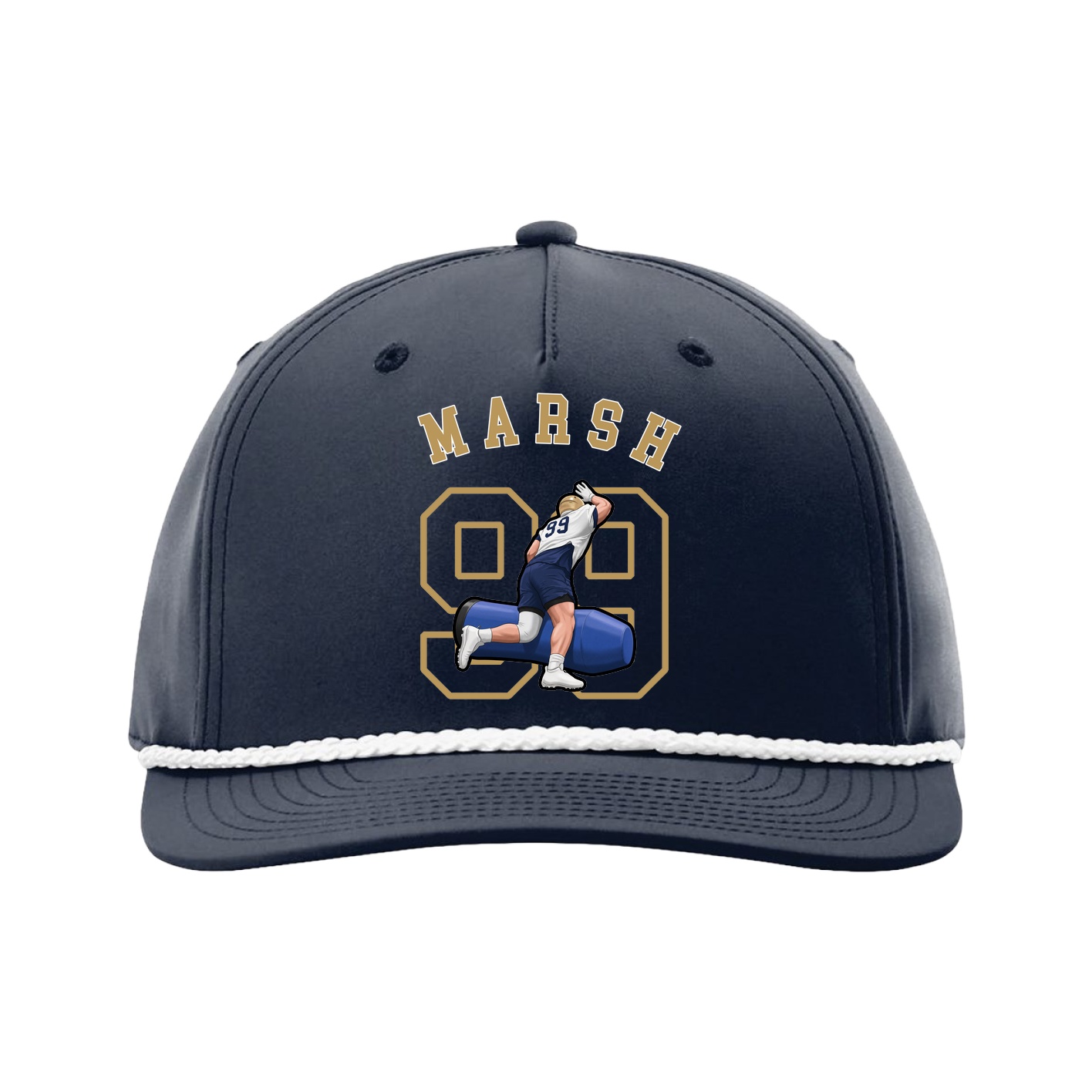 Five-Panel Classic Rope Cap — Shirsey Arch in Navy