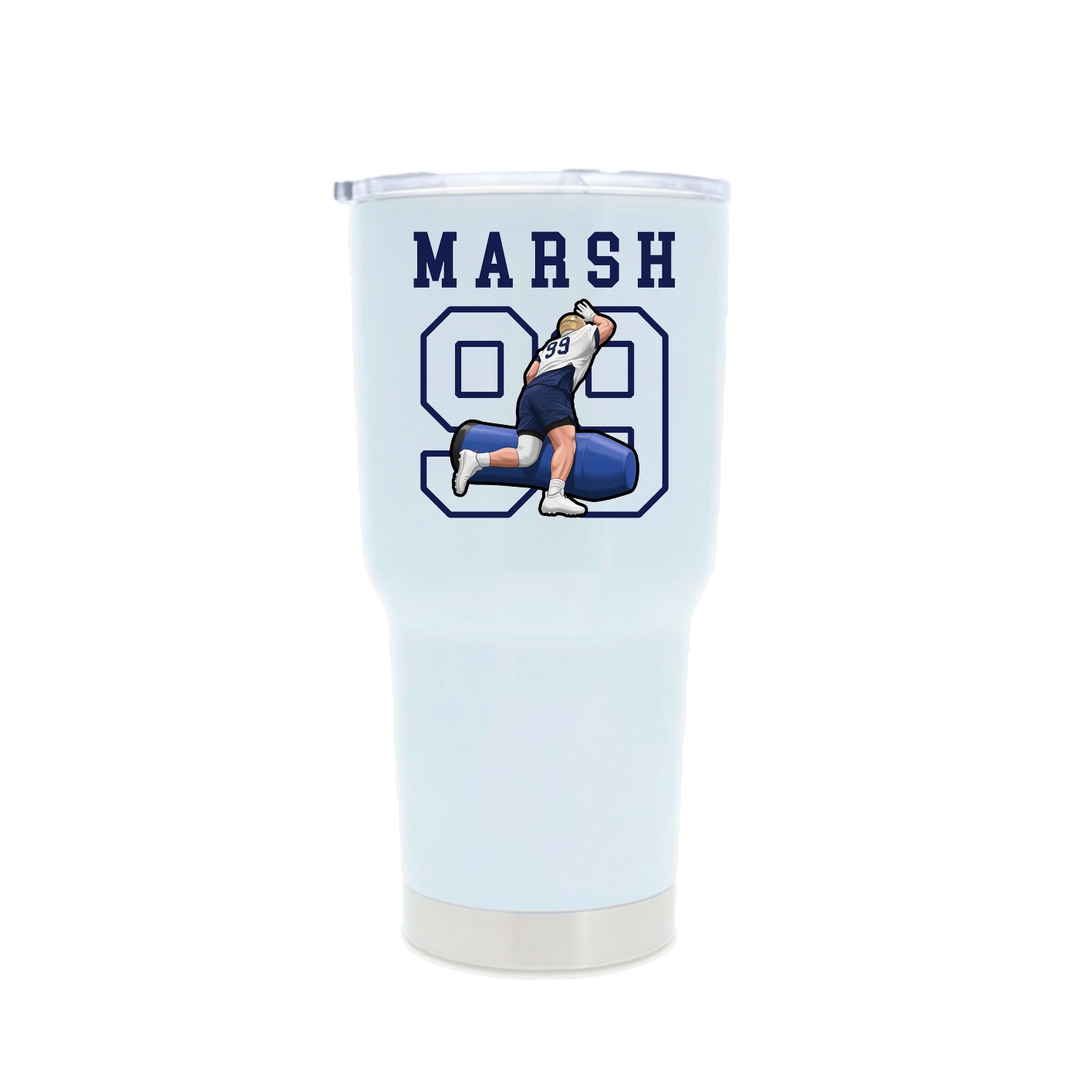 30oz Stainless Steel Tumbler — Shirsey in White