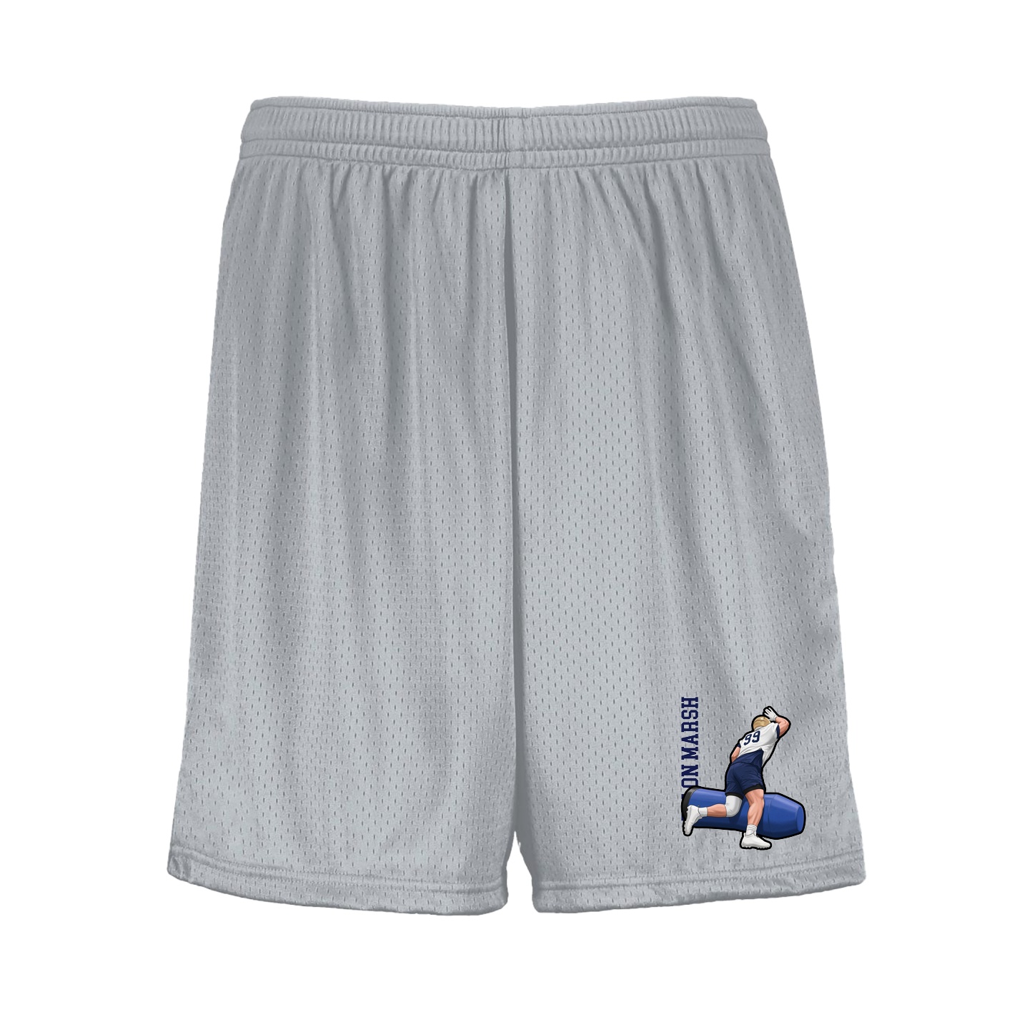Shorts — Name Vertical in Silver