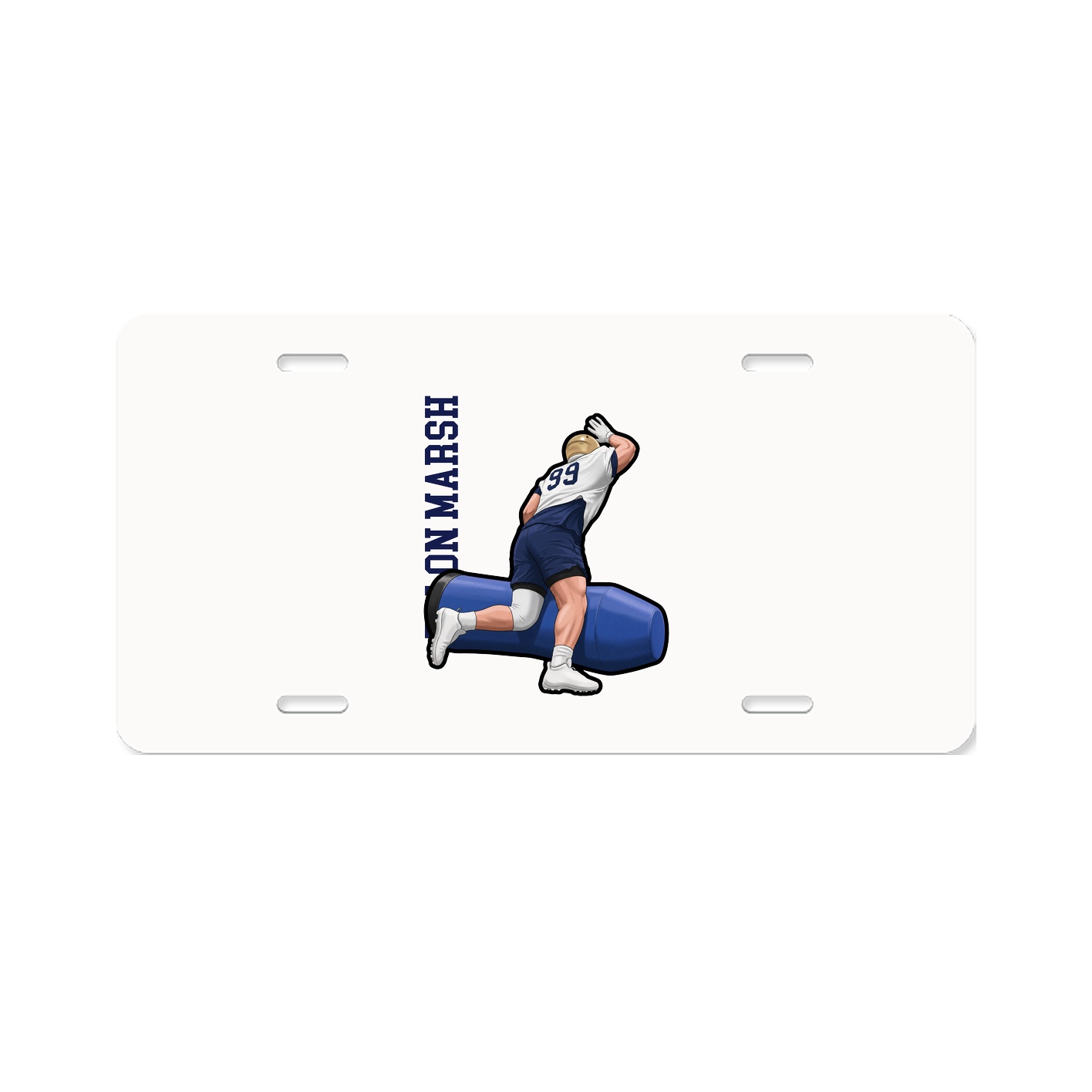 License Plate — Name Vertical in Classic