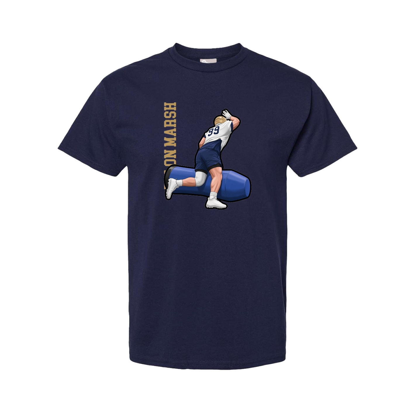 Tee — Name Vertical in Navy
