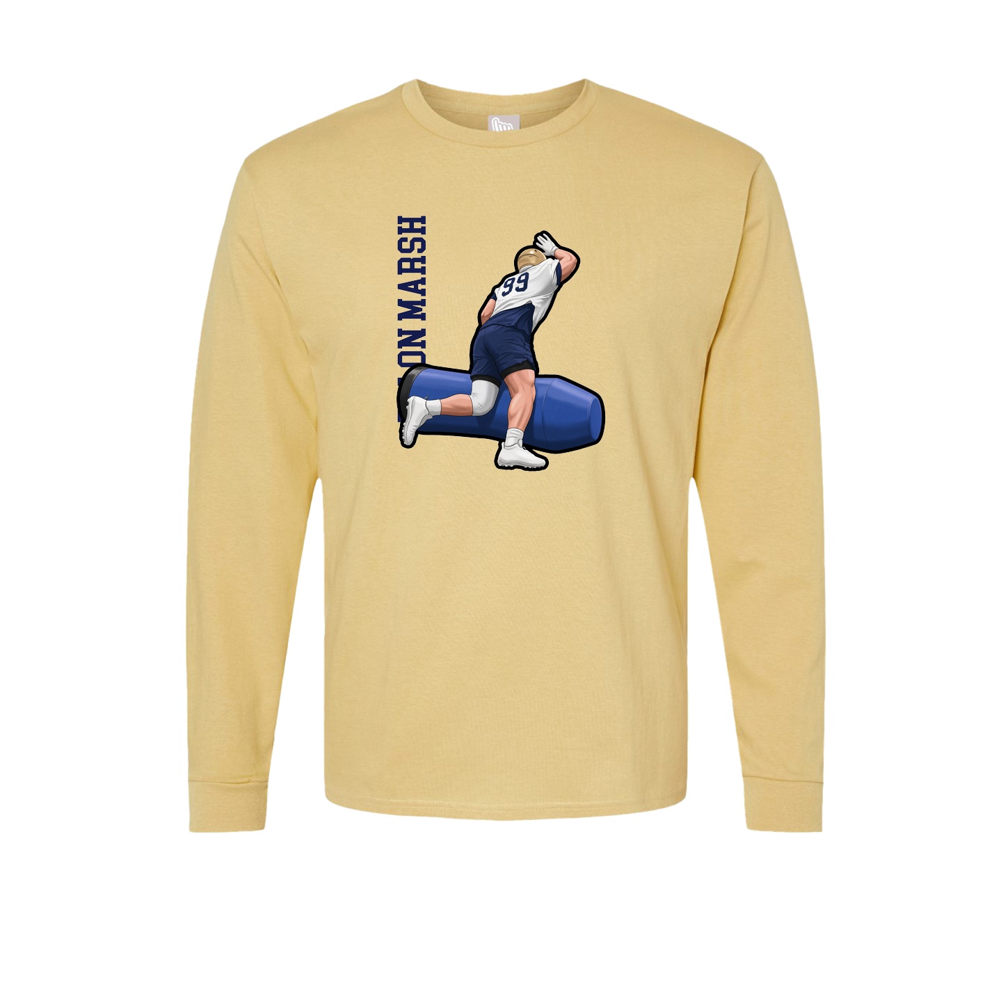 Long Sleeve Tee — Name Vertical in Vegas Gold