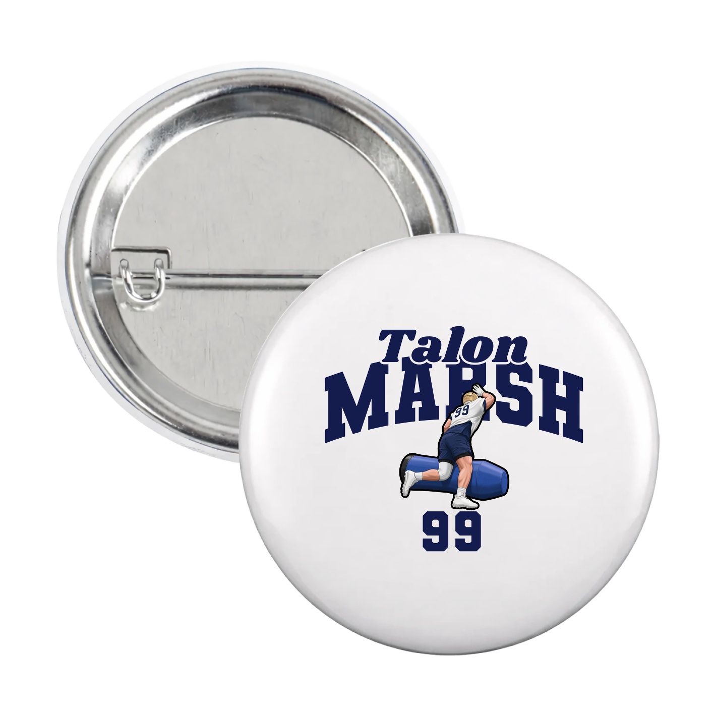 Game Day Button — Signature Arch in White