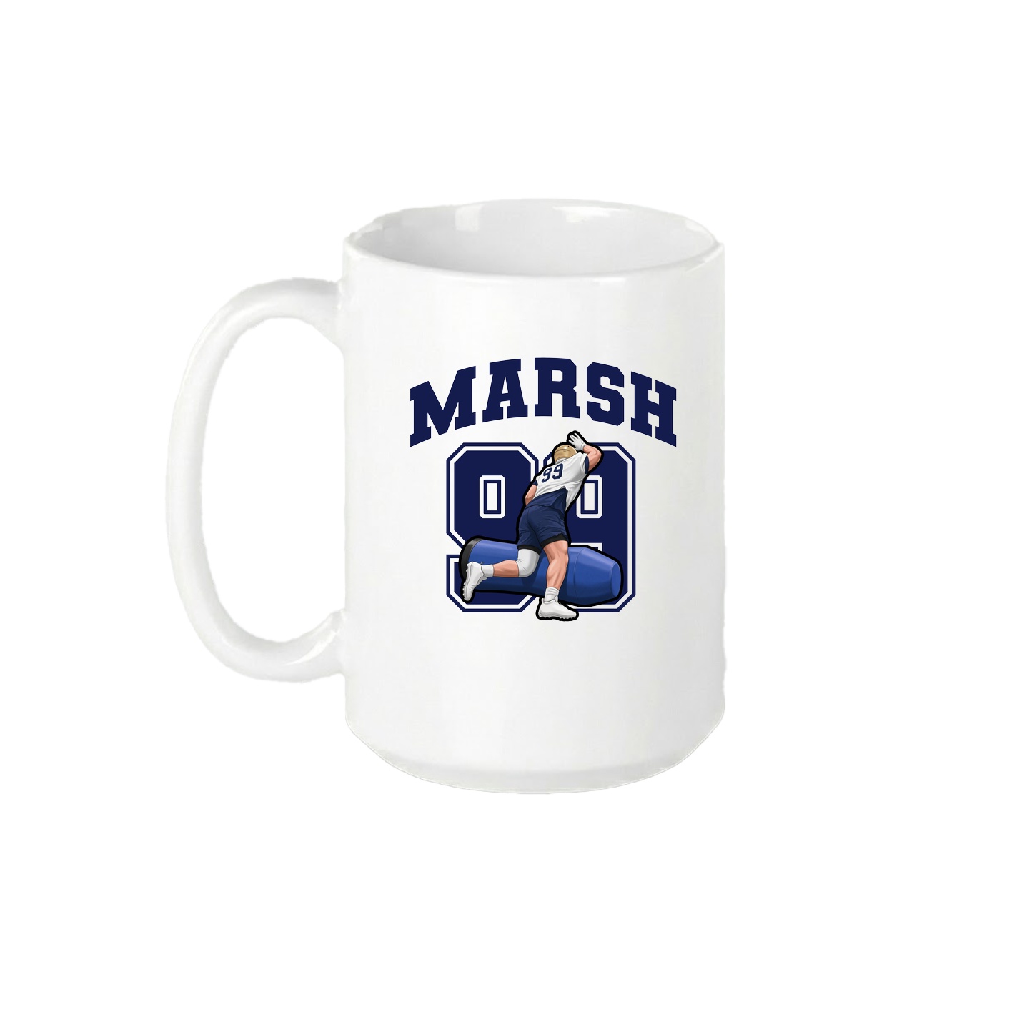 15oz Coffee Mug — Number in White
