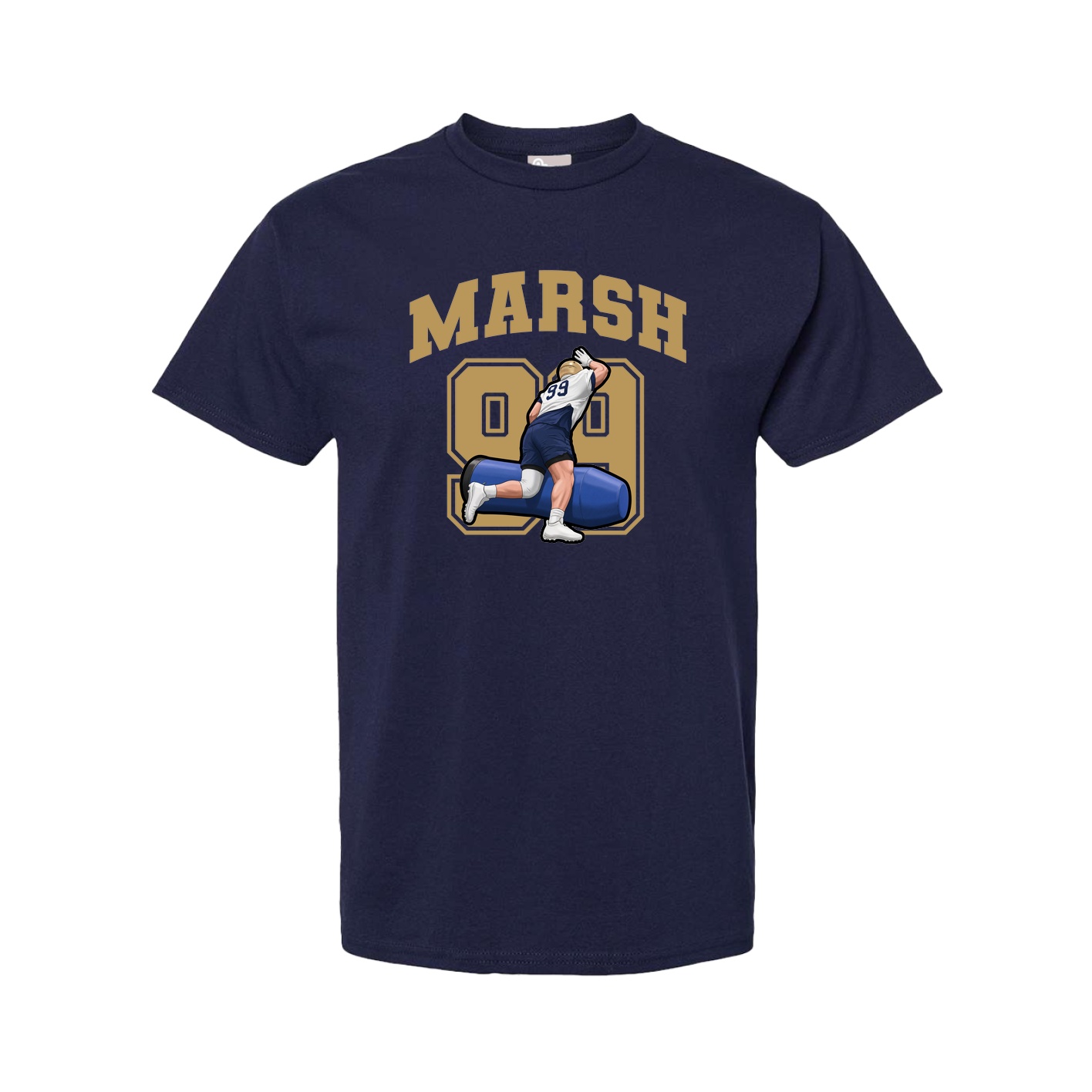 Youth Tee — Number in Navy