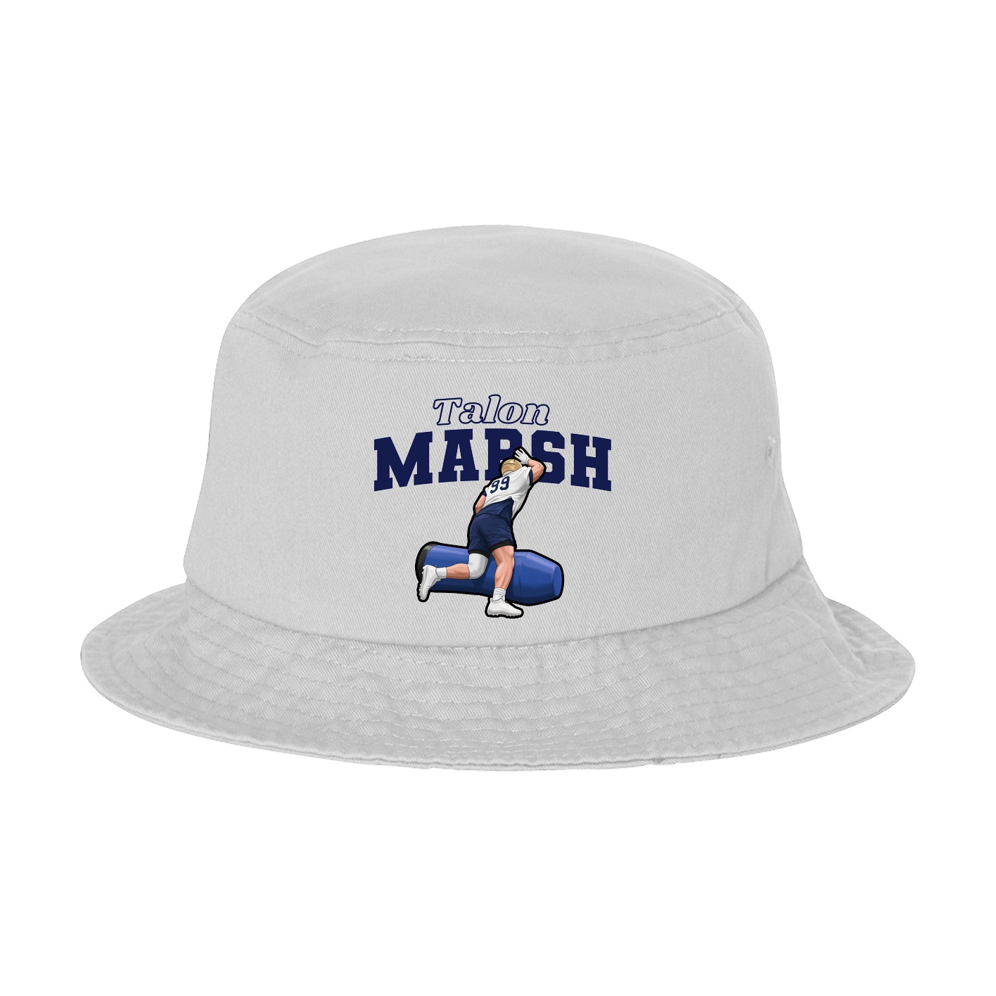 Bucket Cap — Name Arch in White