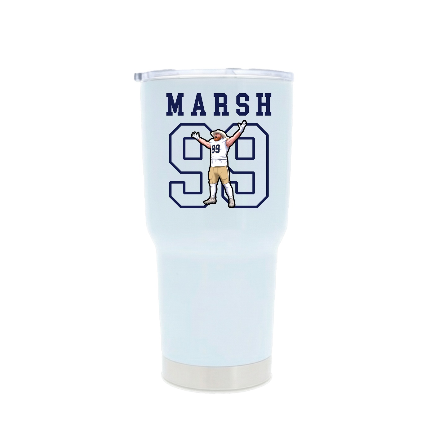 30oz Stainless Steel Tumbler — Shirsey in White