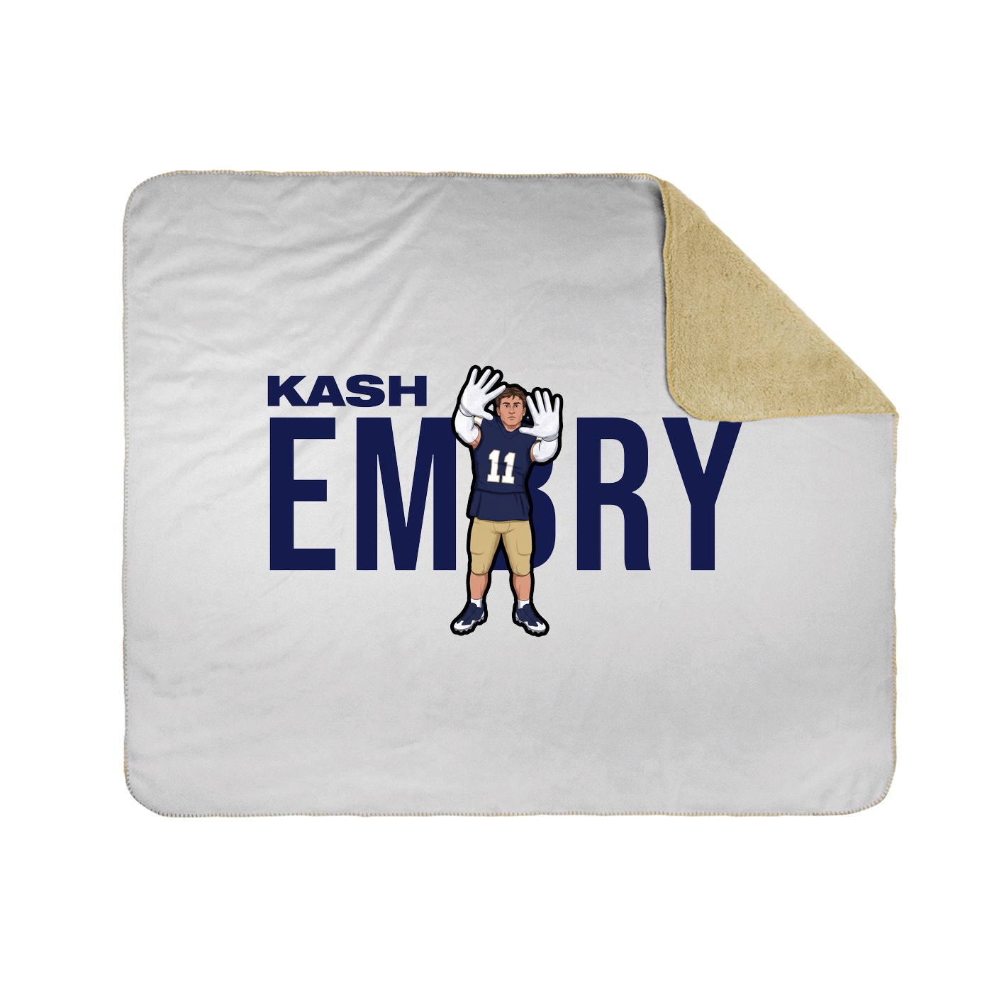 Throw Blanket — Player Name in White