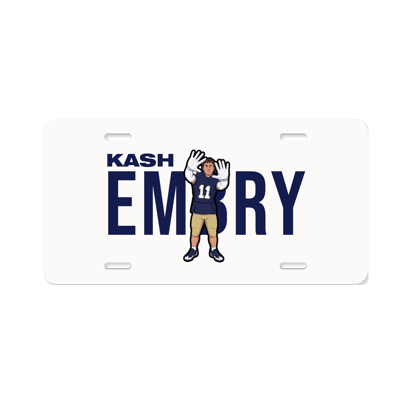 License Plate — Player Name in Classic