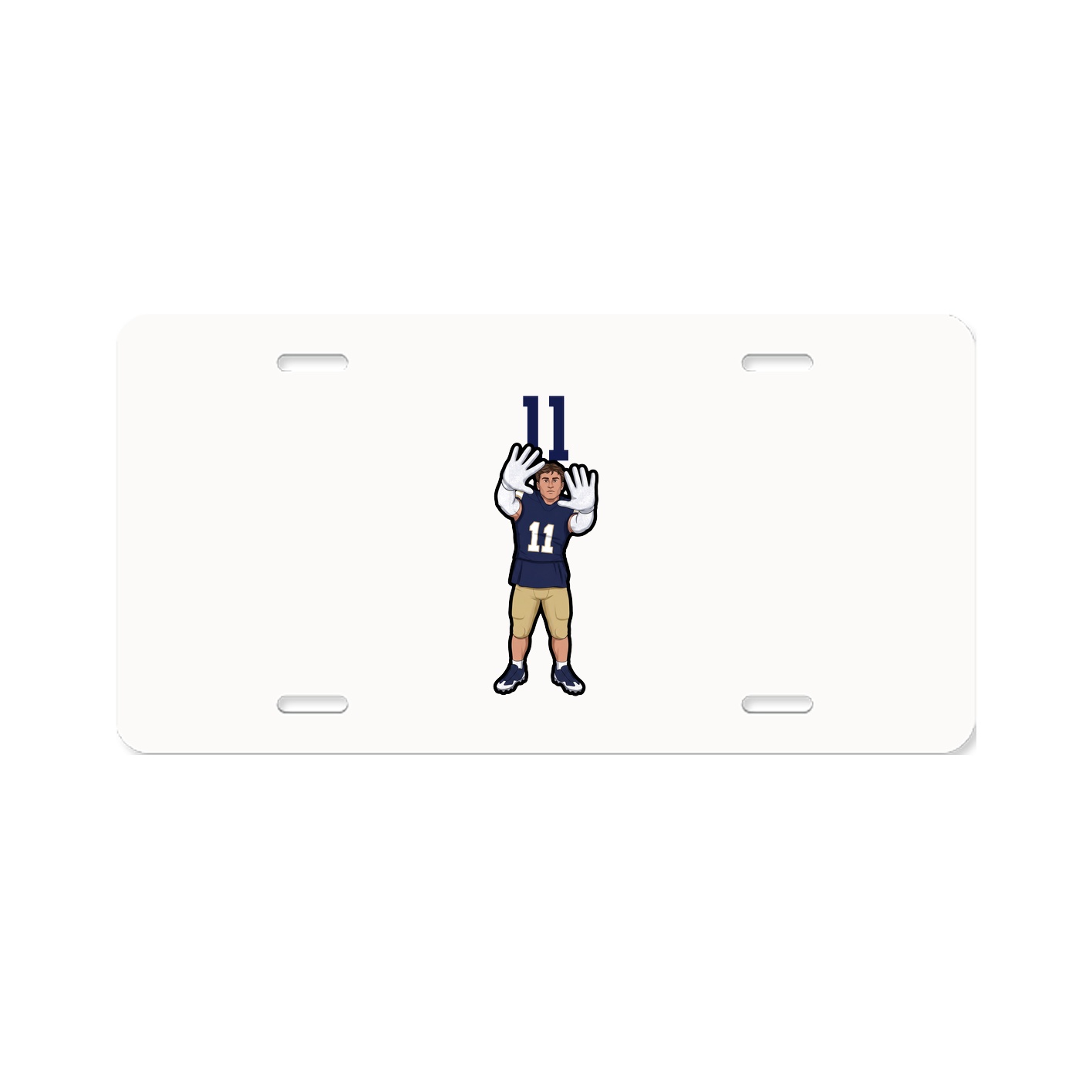 License Plate — Number Top in Classic