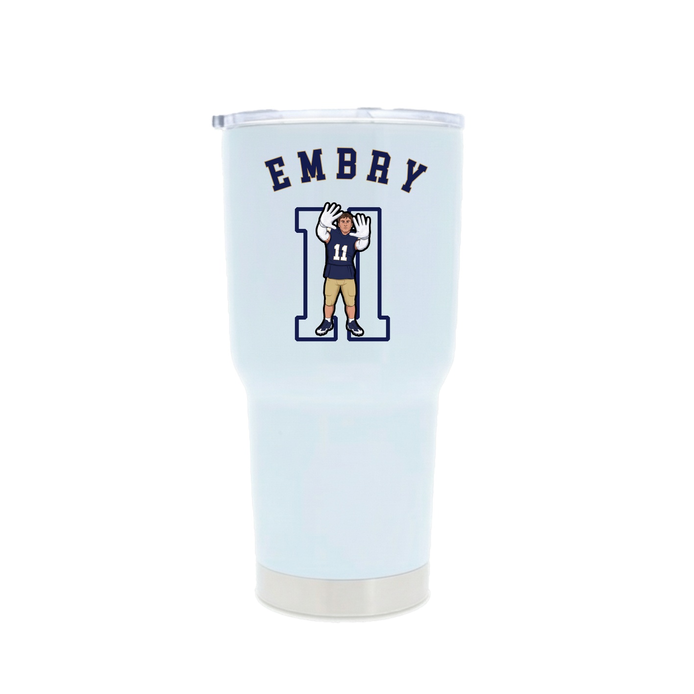 30oz Stainless Steel Tumbler — Shirsey Arch in White