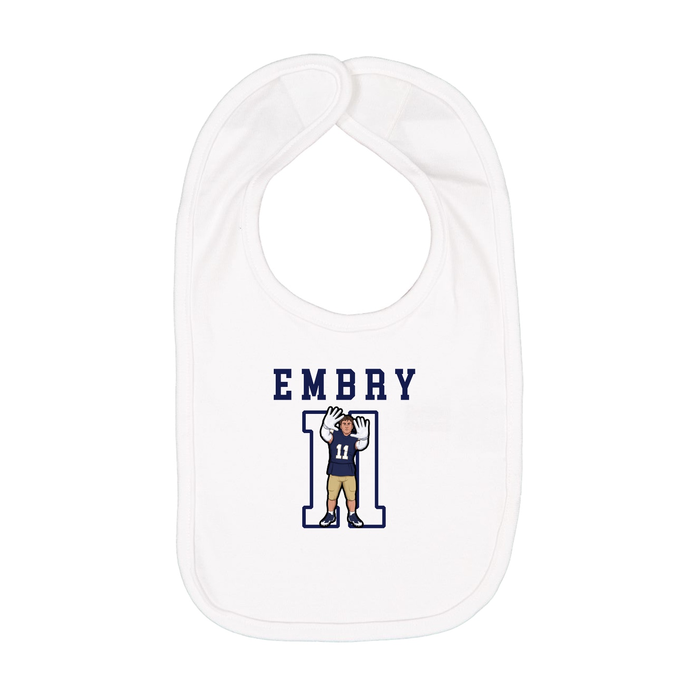 Infant Bib — Shirsey in White