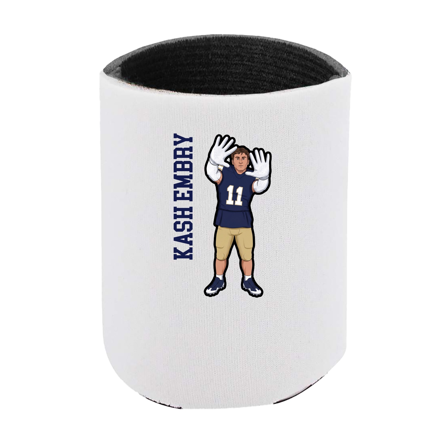 Can Holder — Name Vertical in White