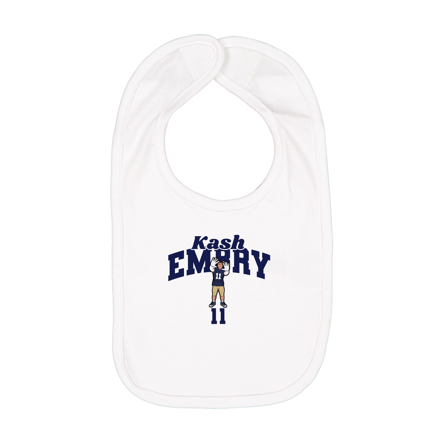 Infant Bib — Signature Arch in White