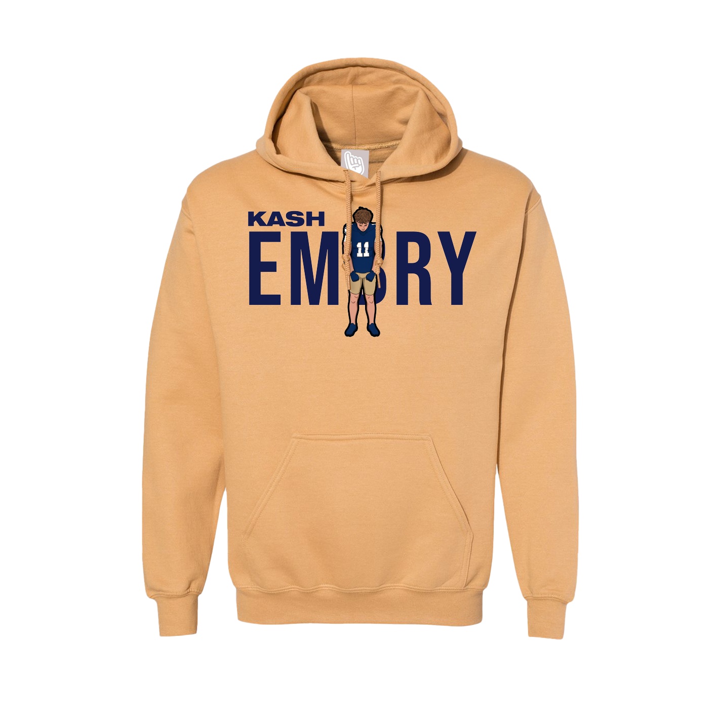 Hoodie — Player Name in Vegas Gold