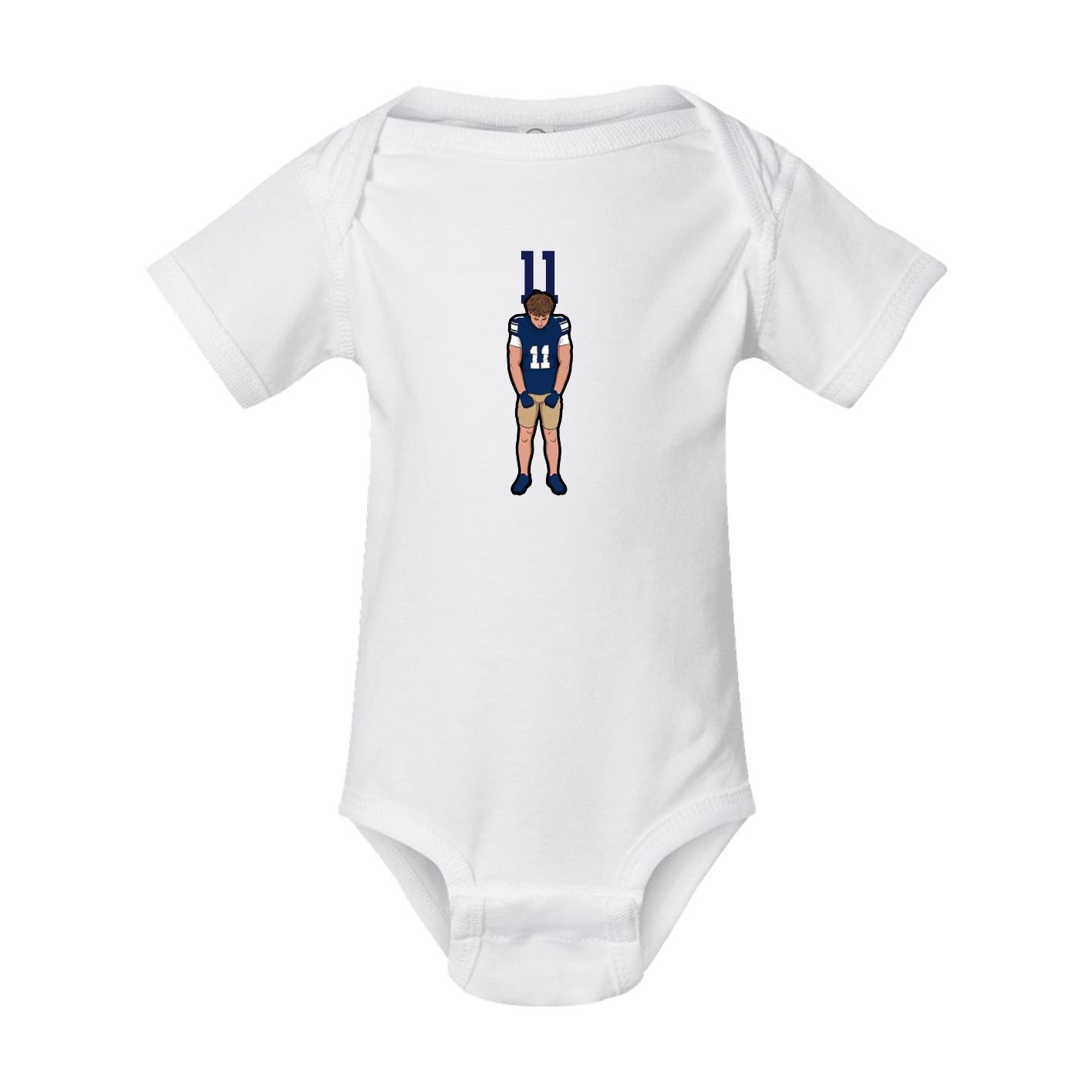 Baby Onesie — Number Top in White