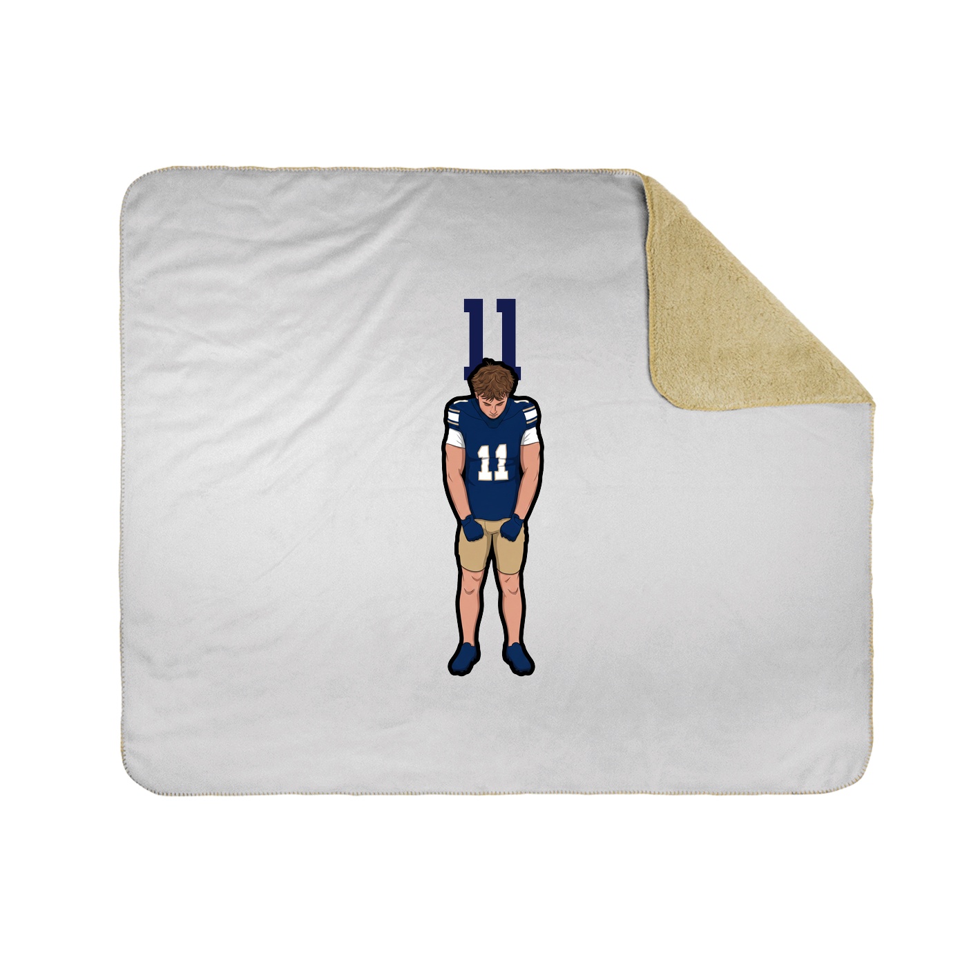 Throw Blanket — Number Top in White