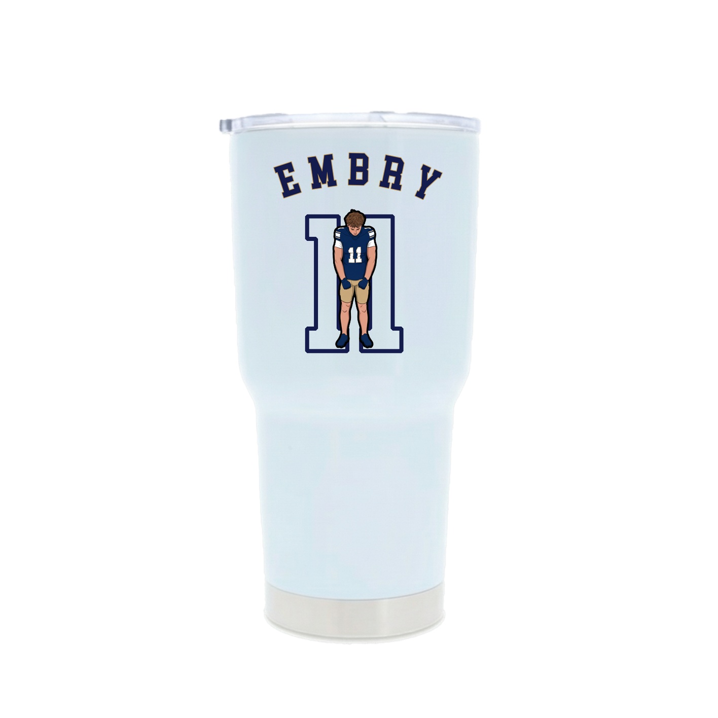 30oz Stainless Steel Tumbler — Shirsey Arch in White