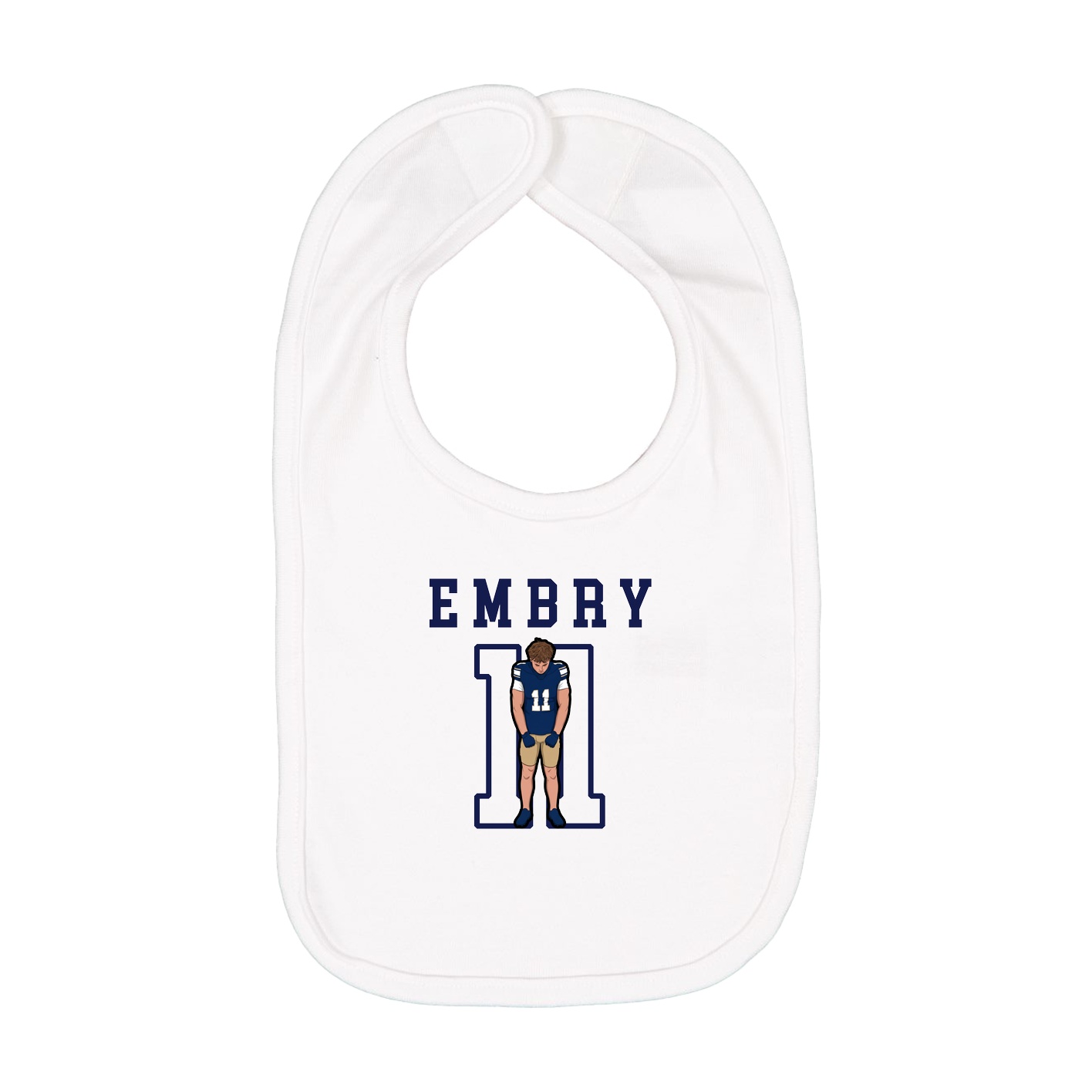 Infant Bib — Shirsey in White