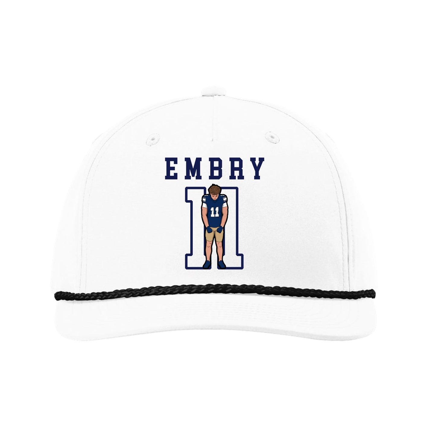 Five-Panel Classic Rope Cap — Shirsey in White