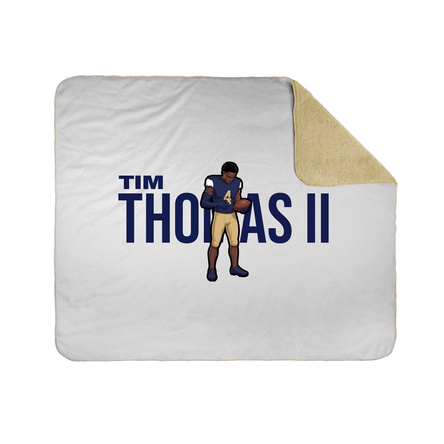 Throw Blanket — Player Name in White