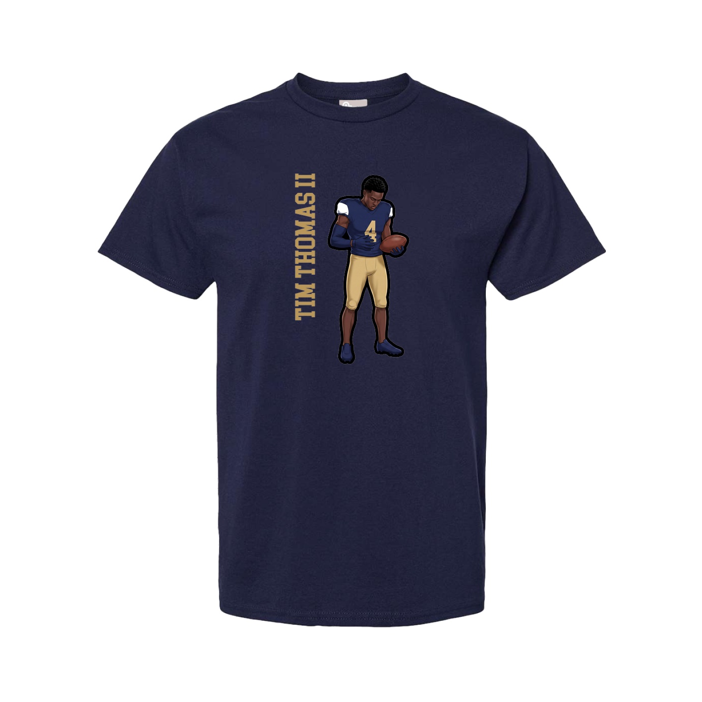 Tee — Name Vertical in Navy