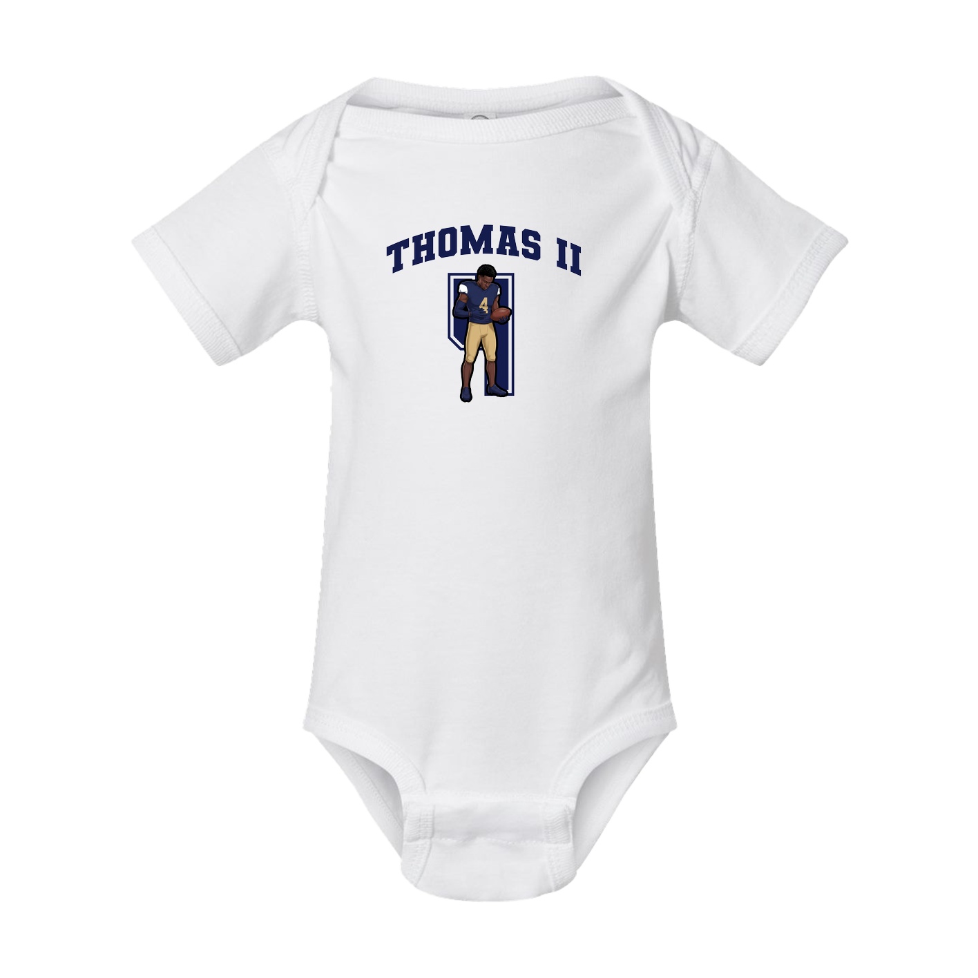 Baby Onesie — Number in White