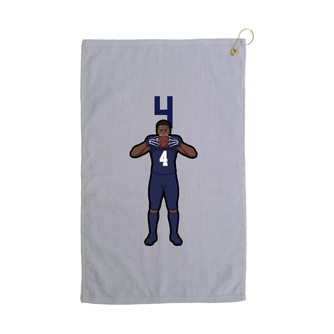 Golf Towel — Number Top in Grey