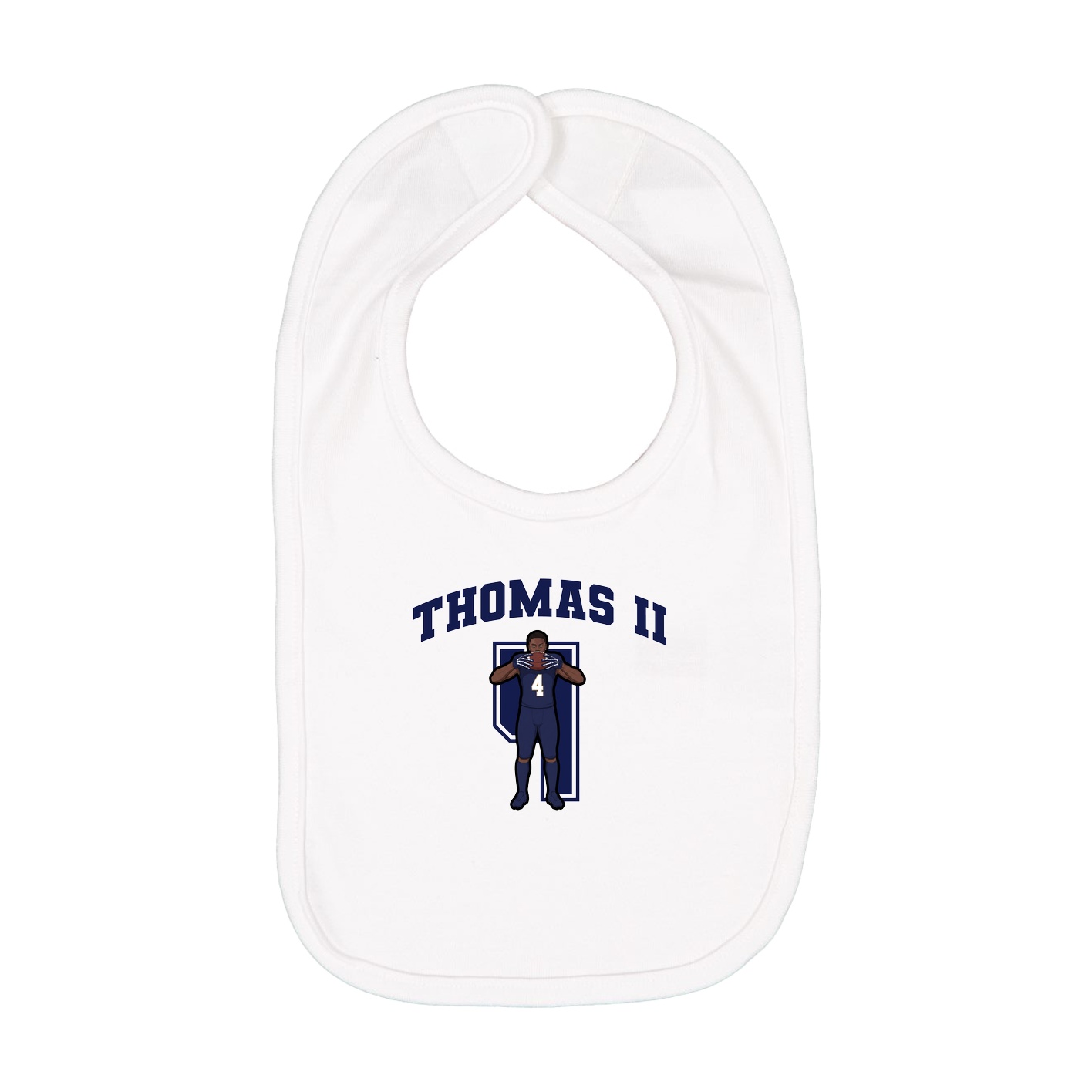 Infant Bib — Number in White