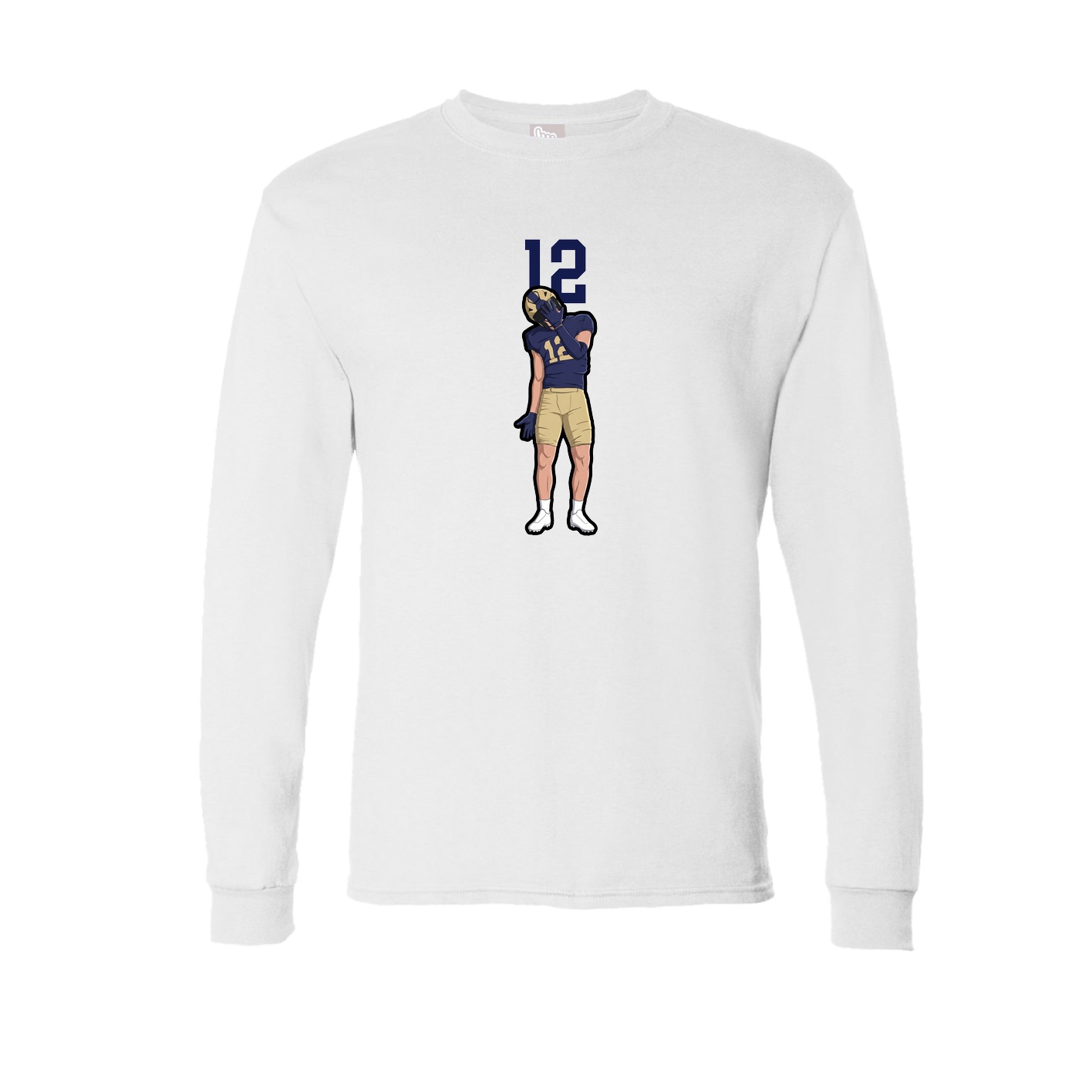 Long Sleeve Tee — Number Top in White
