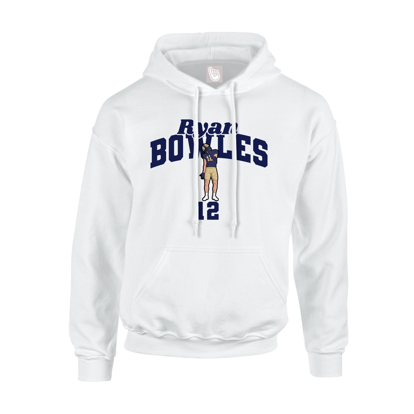 Hoodie — Signature Arch in White
