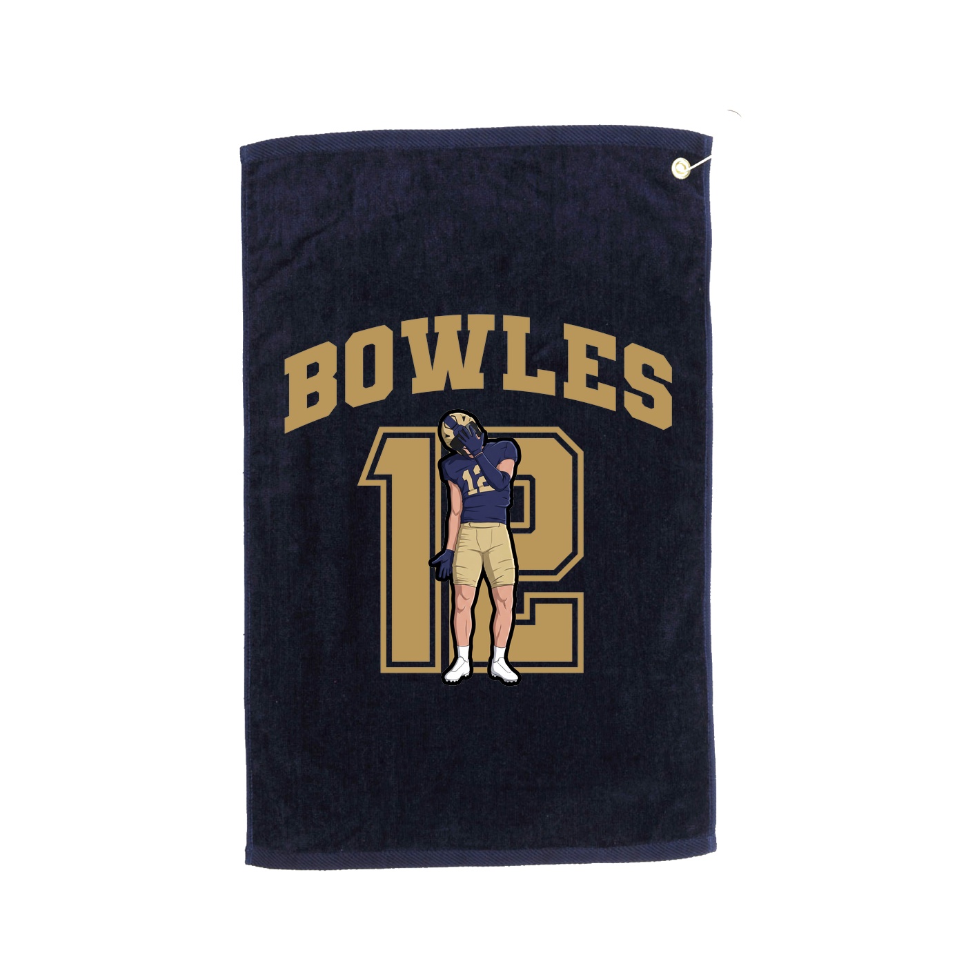 Golf Towel — Number in Navy