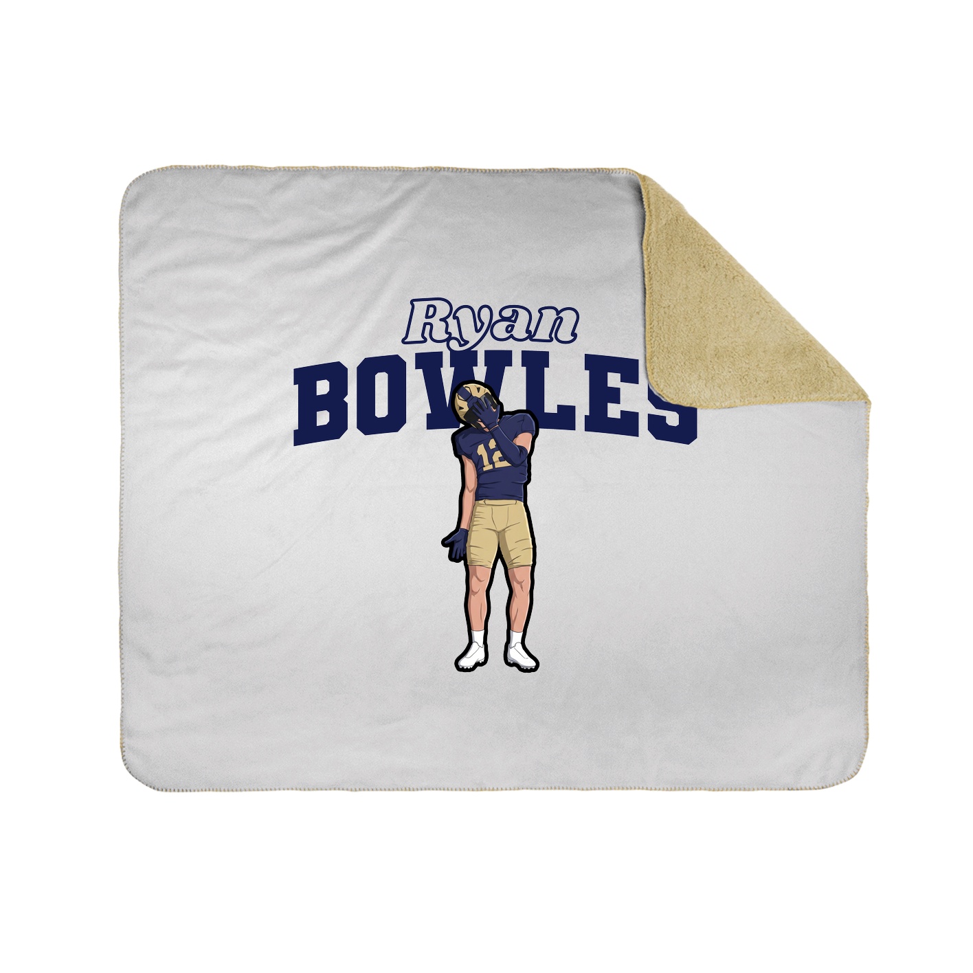 Throw Blanket — Name Arch in White