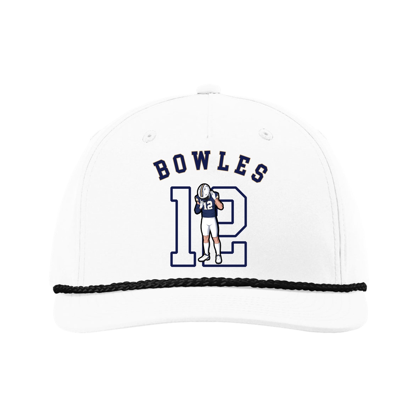 Five-Panel Classic Rope Cap — Shirsey Arch in White