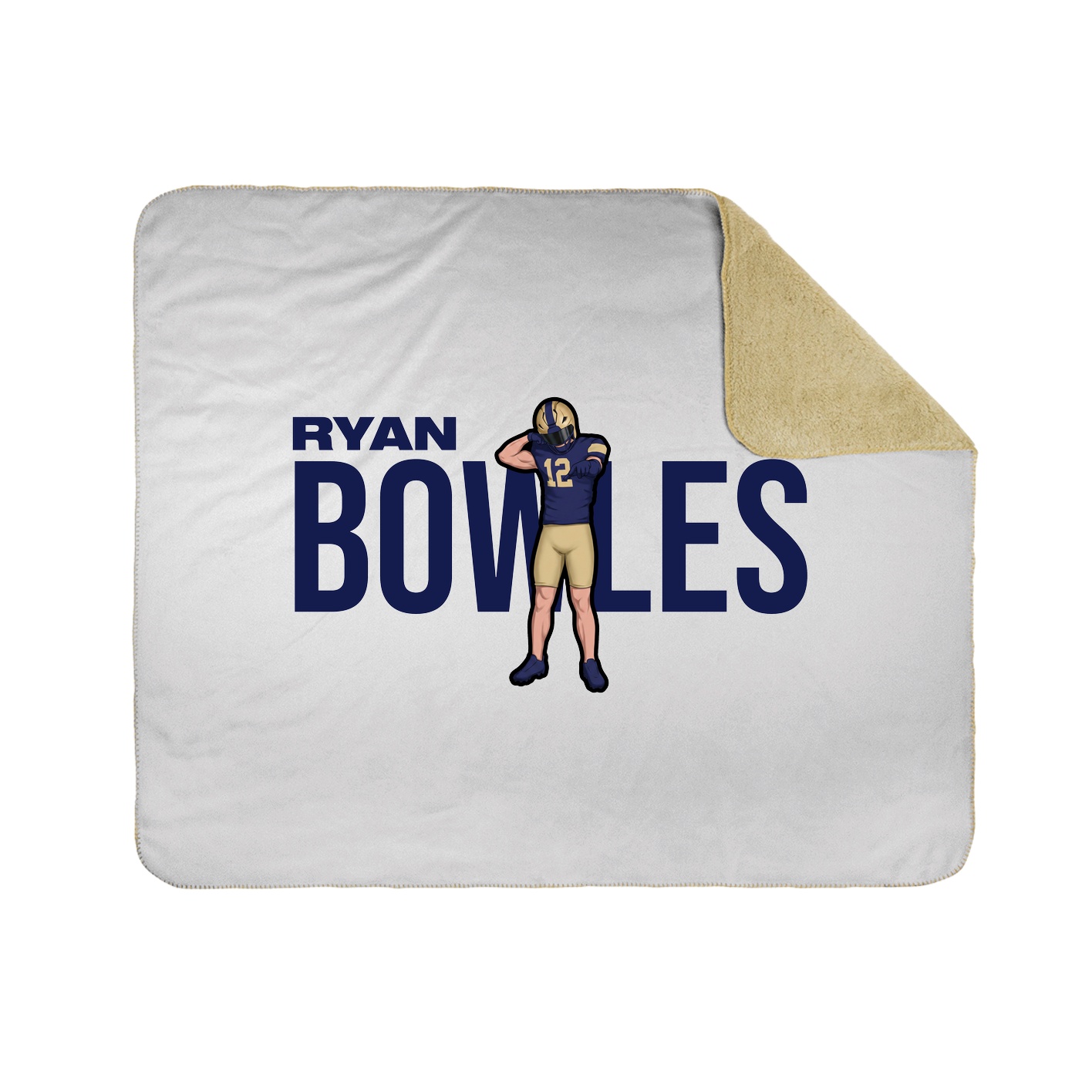 Throw Blanket — Player Name in White