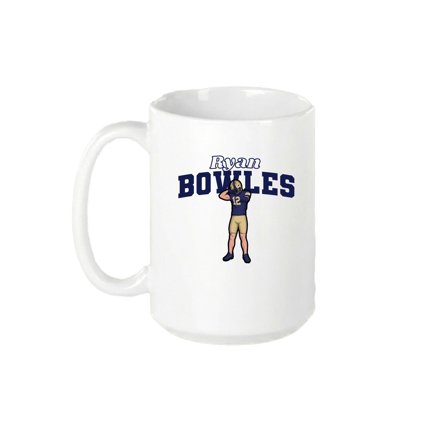 15oz Coffee Mug — Name Arch in White
