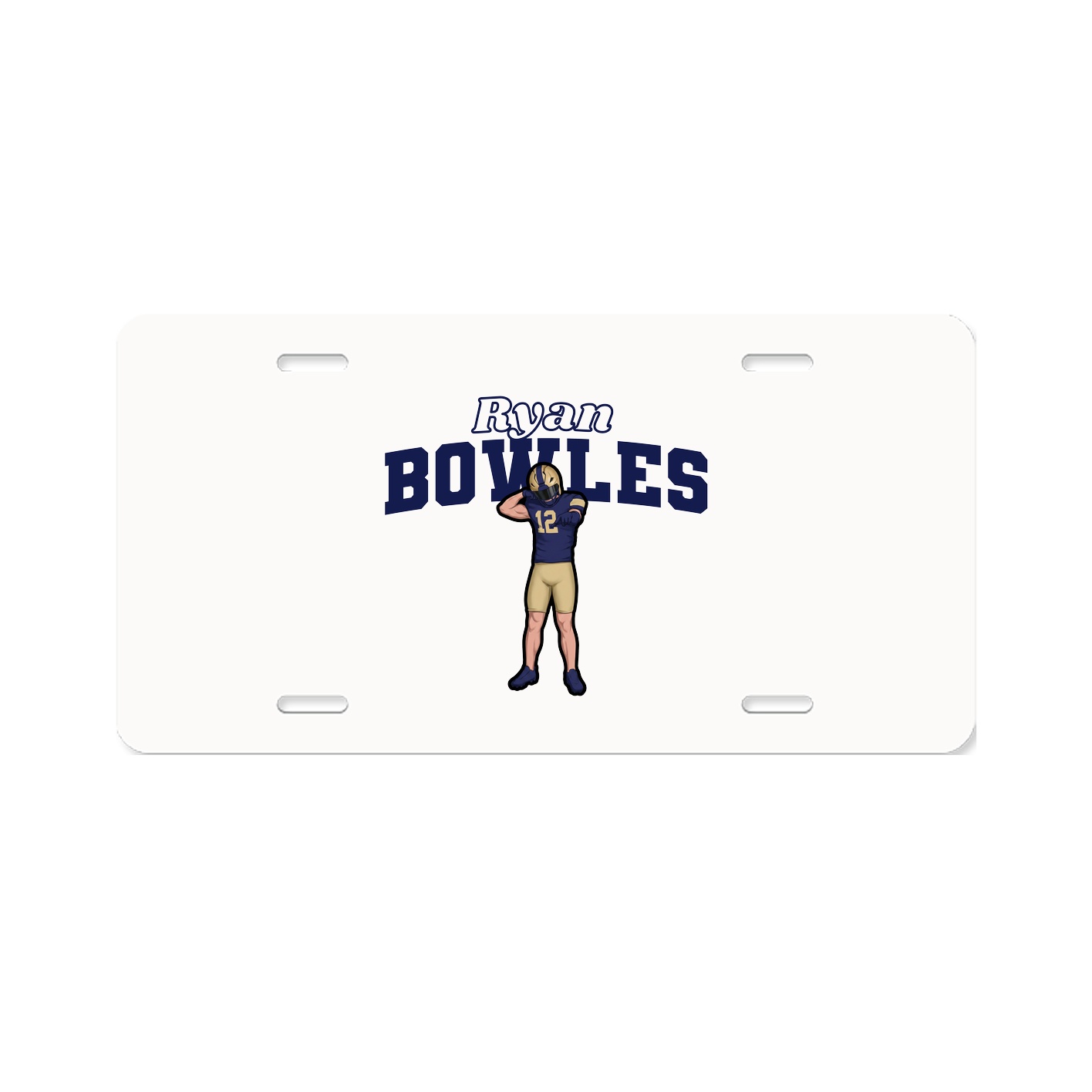 License Plate — Name Arch in Classic