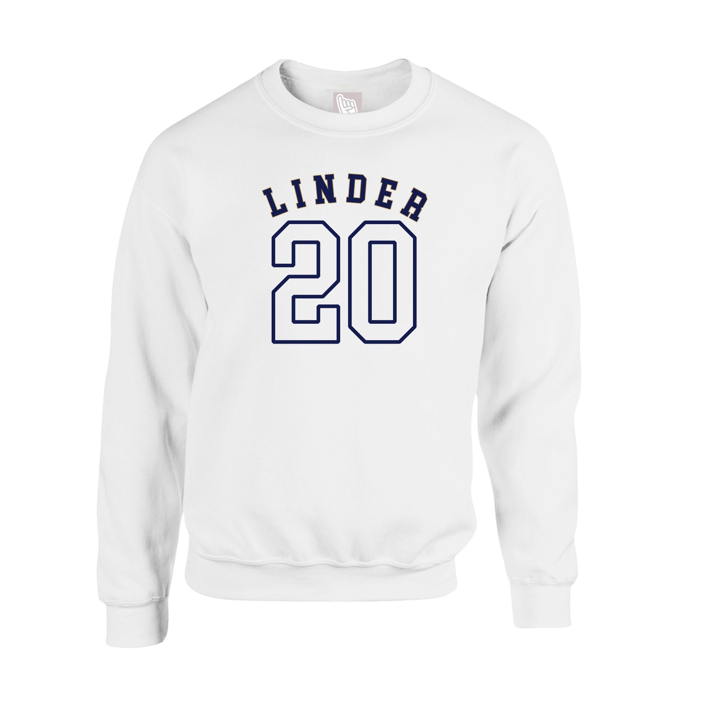 Fleece Crew — Shirsey Arch in White