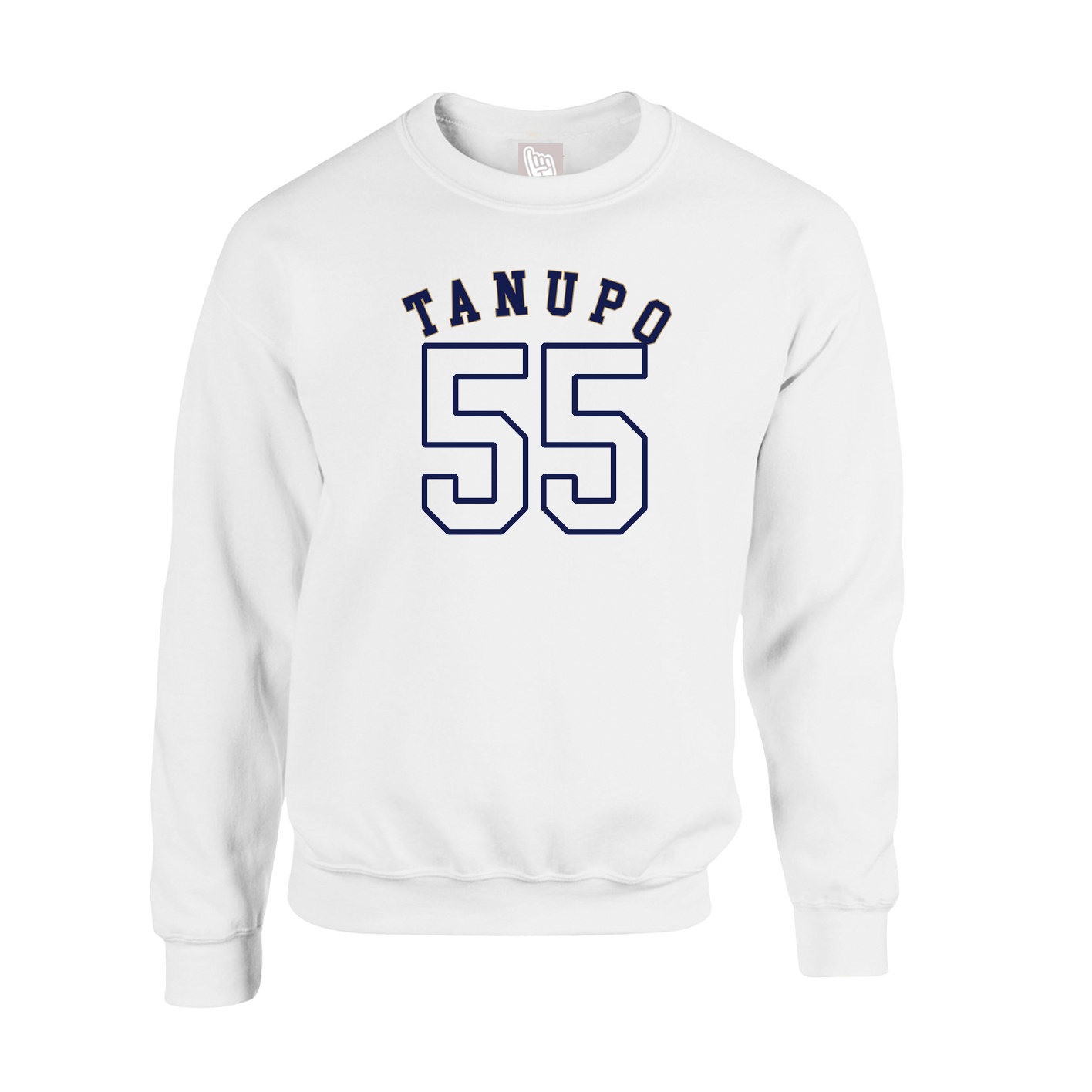 Fleece Crew — Shirsey Arch in White
