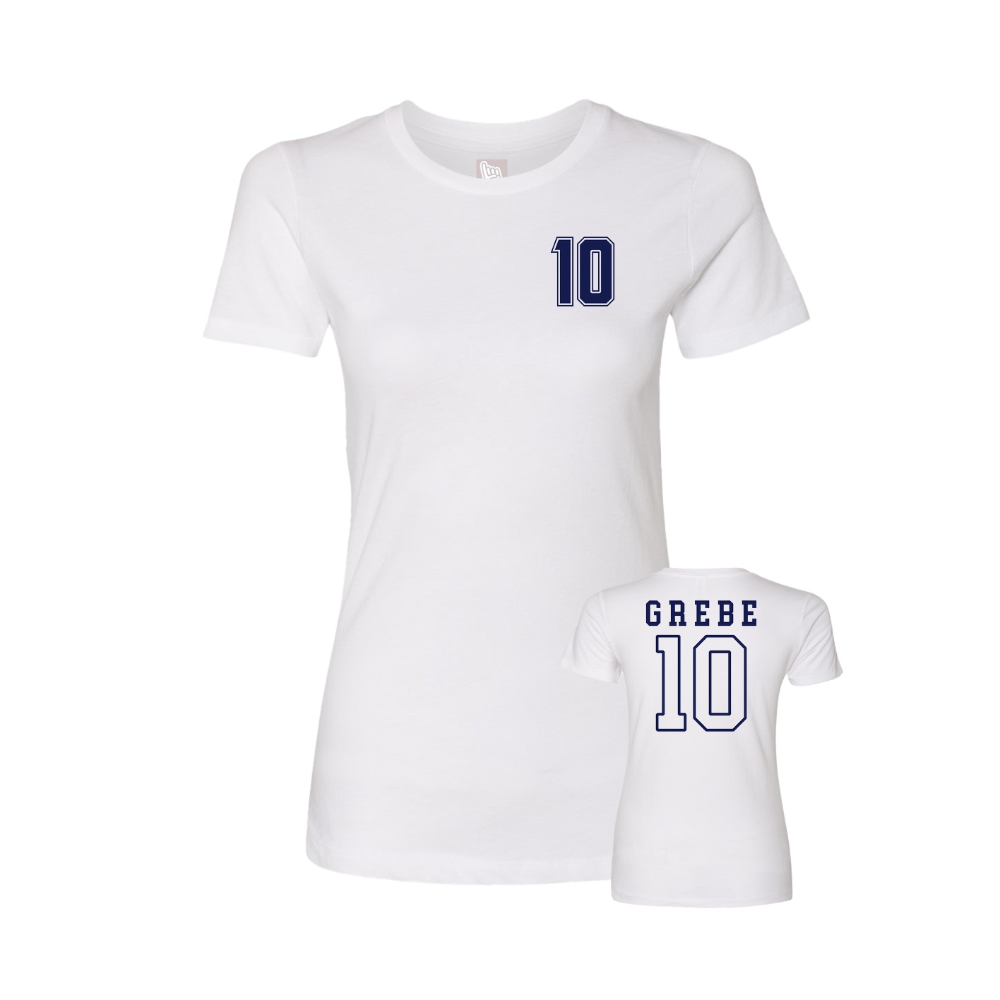 Womens Tee — Chest Back in White