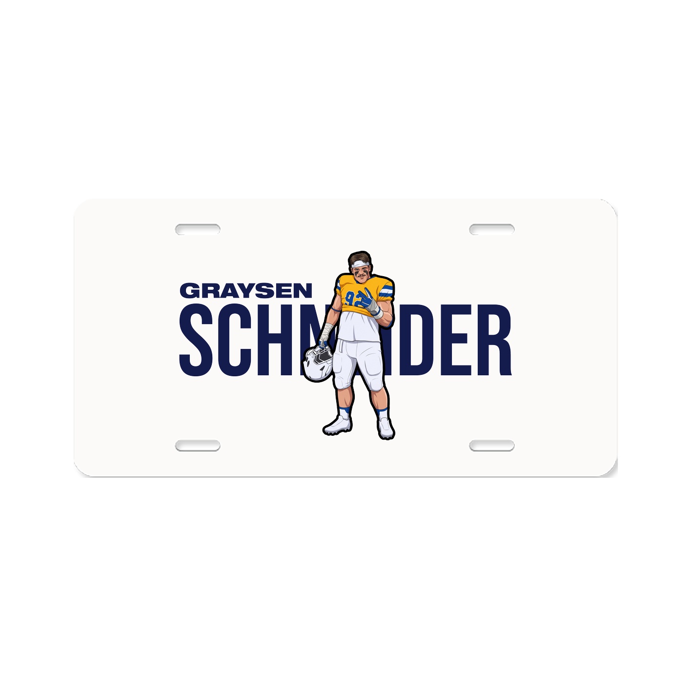 License Plate — Player Name in Classic