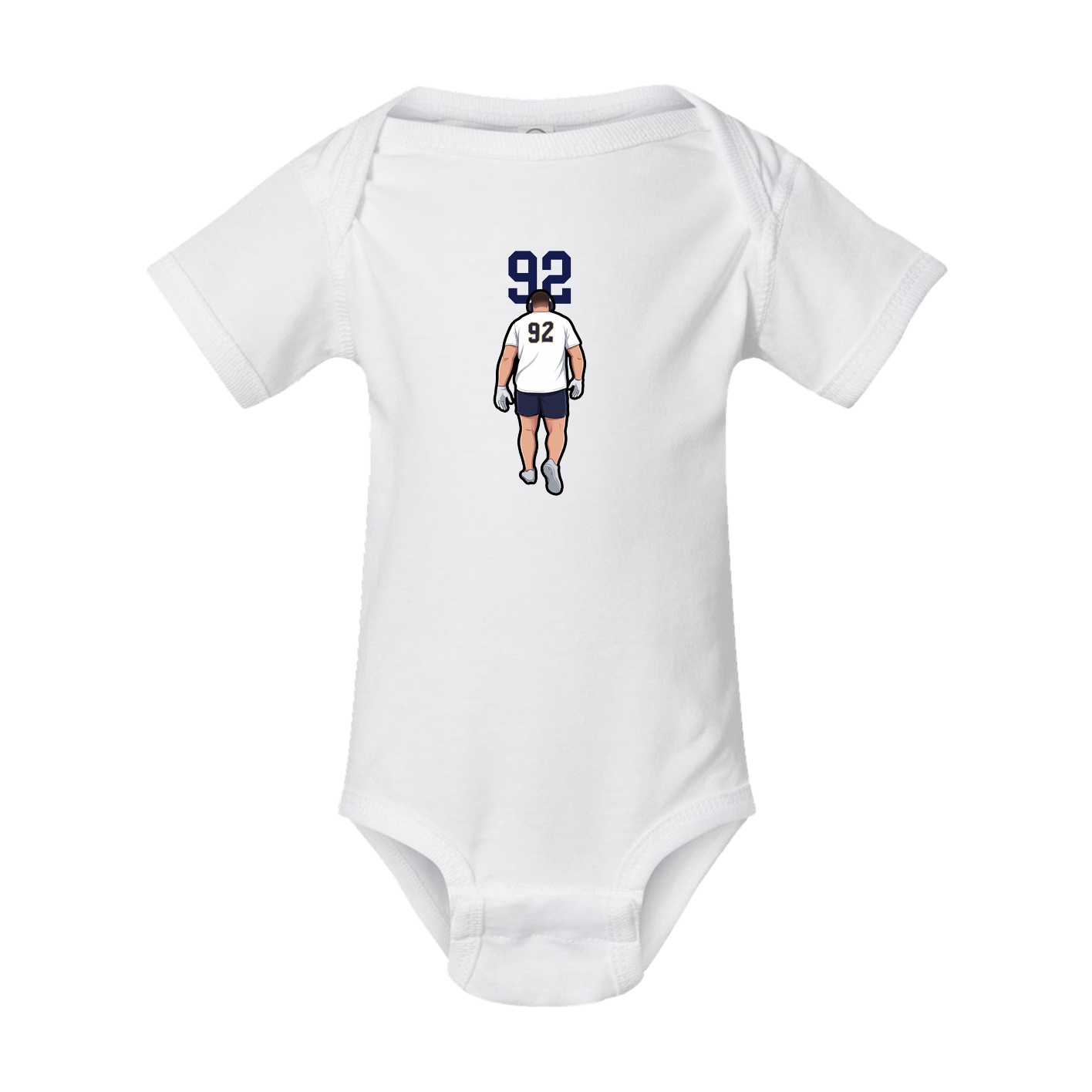 Baby Onesie — Number Top in White
