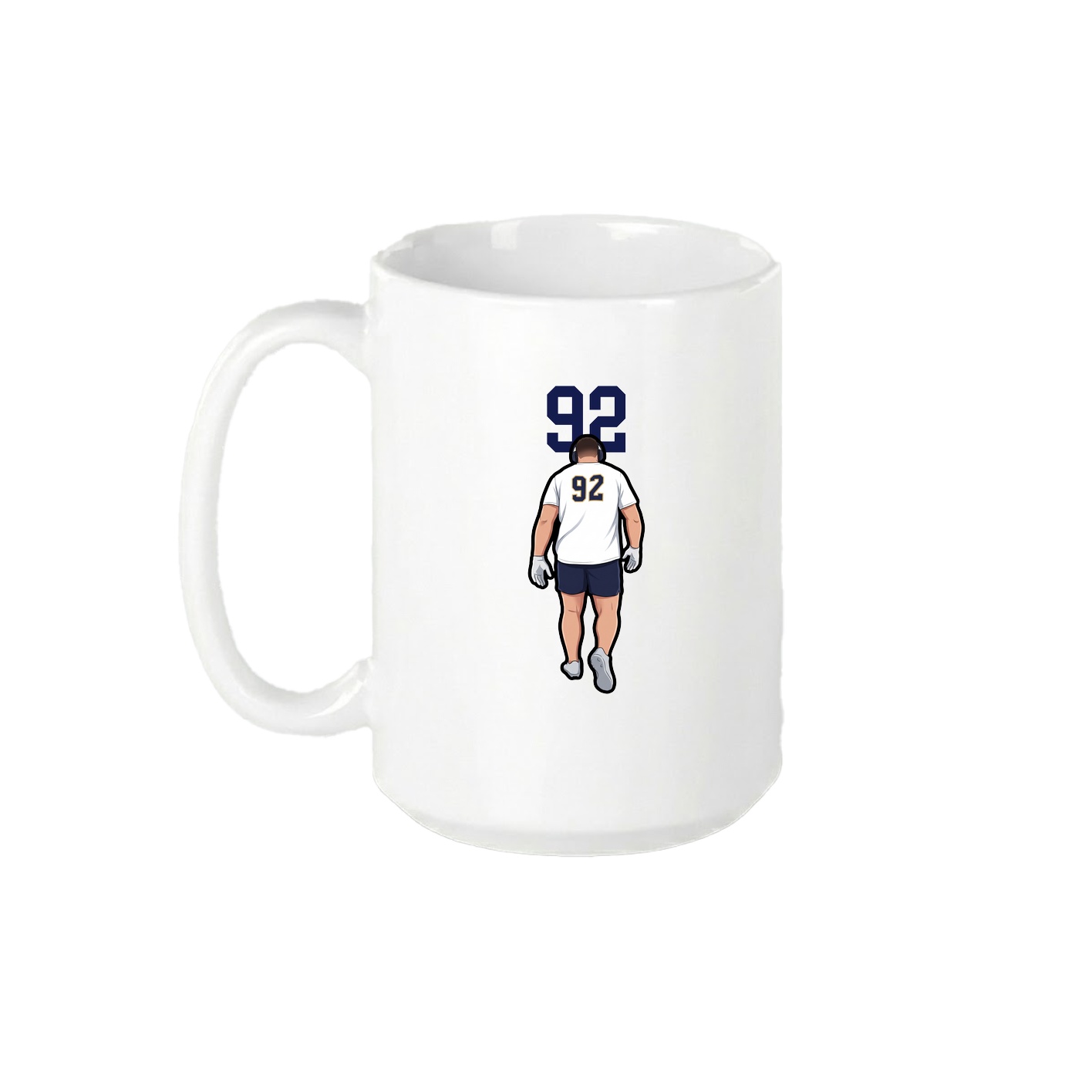 15oz Coffee Mug — Number Top in White