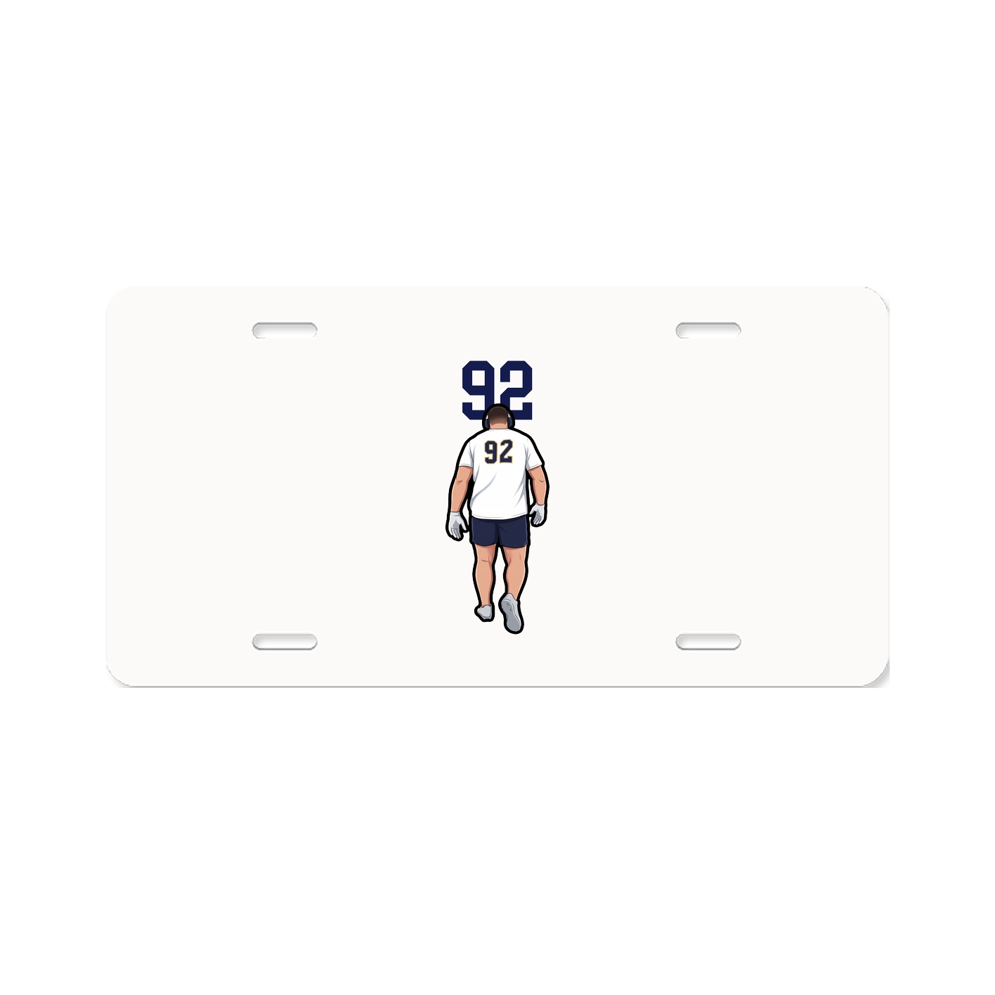 License Plate — Number Top in Classic