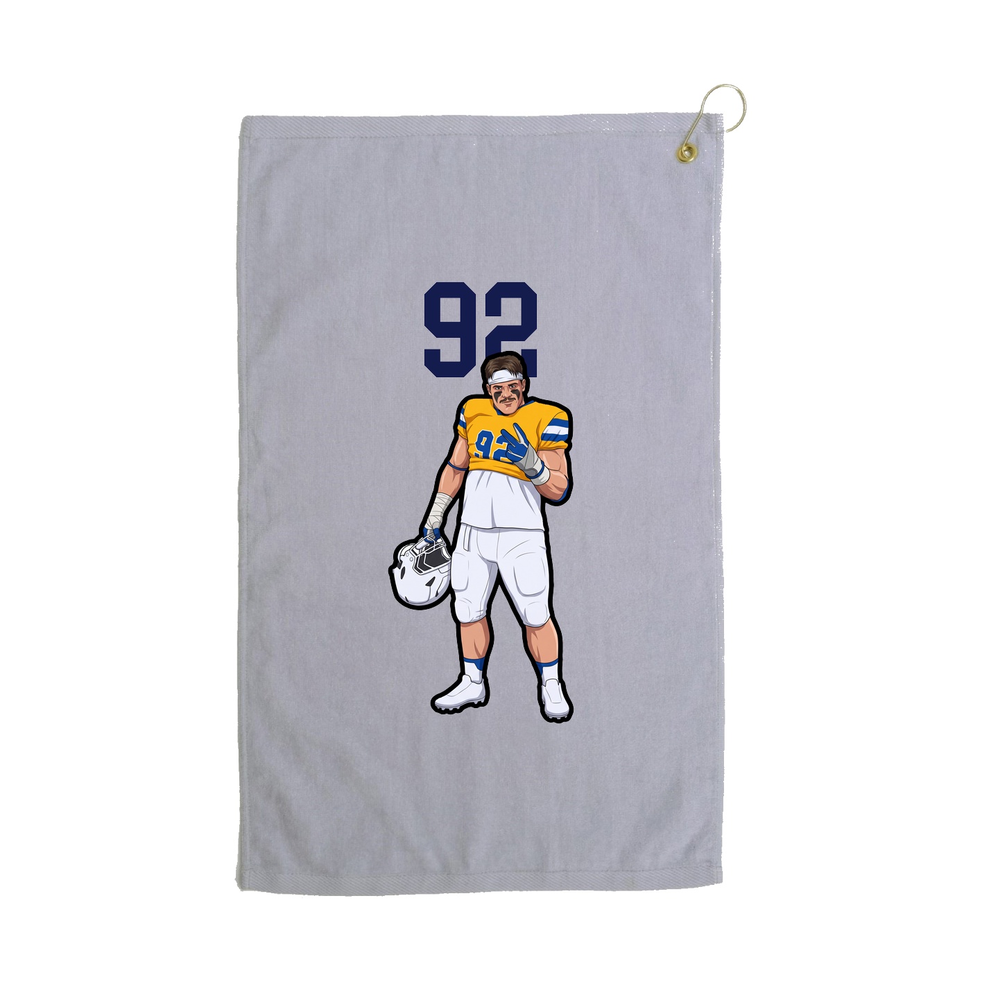 Golf Towel — Number Top in Grey